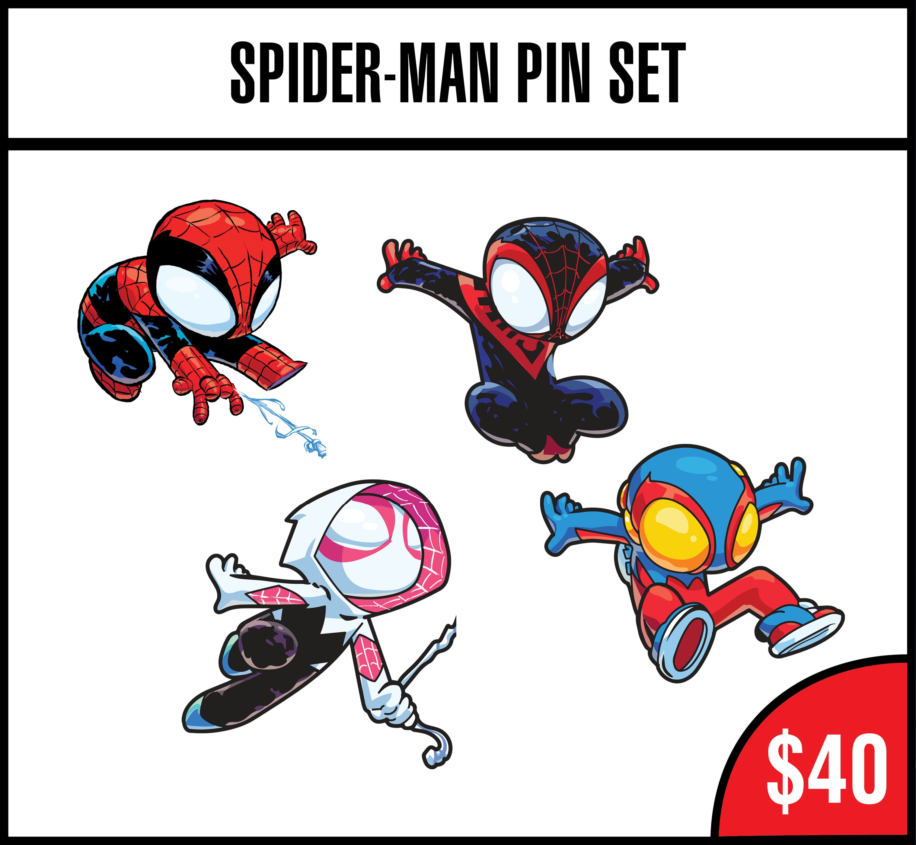 San Diego Comic-Con 2025 Spider-Man Pin Set