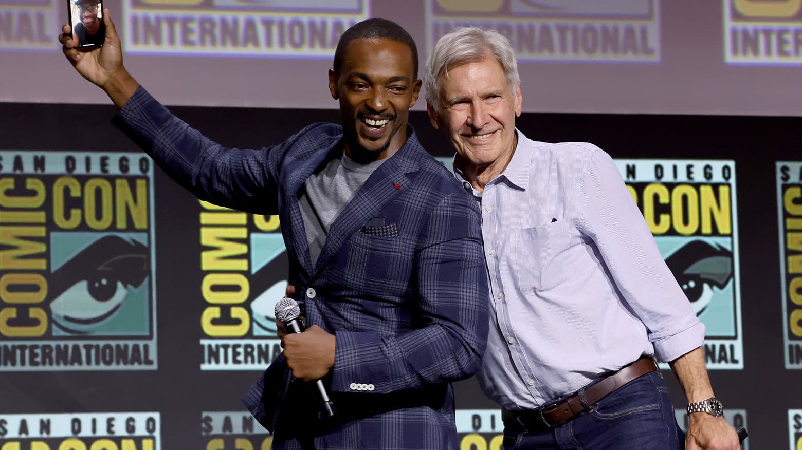 Anthony Mackie and Harrison Ford at SDCC 2024