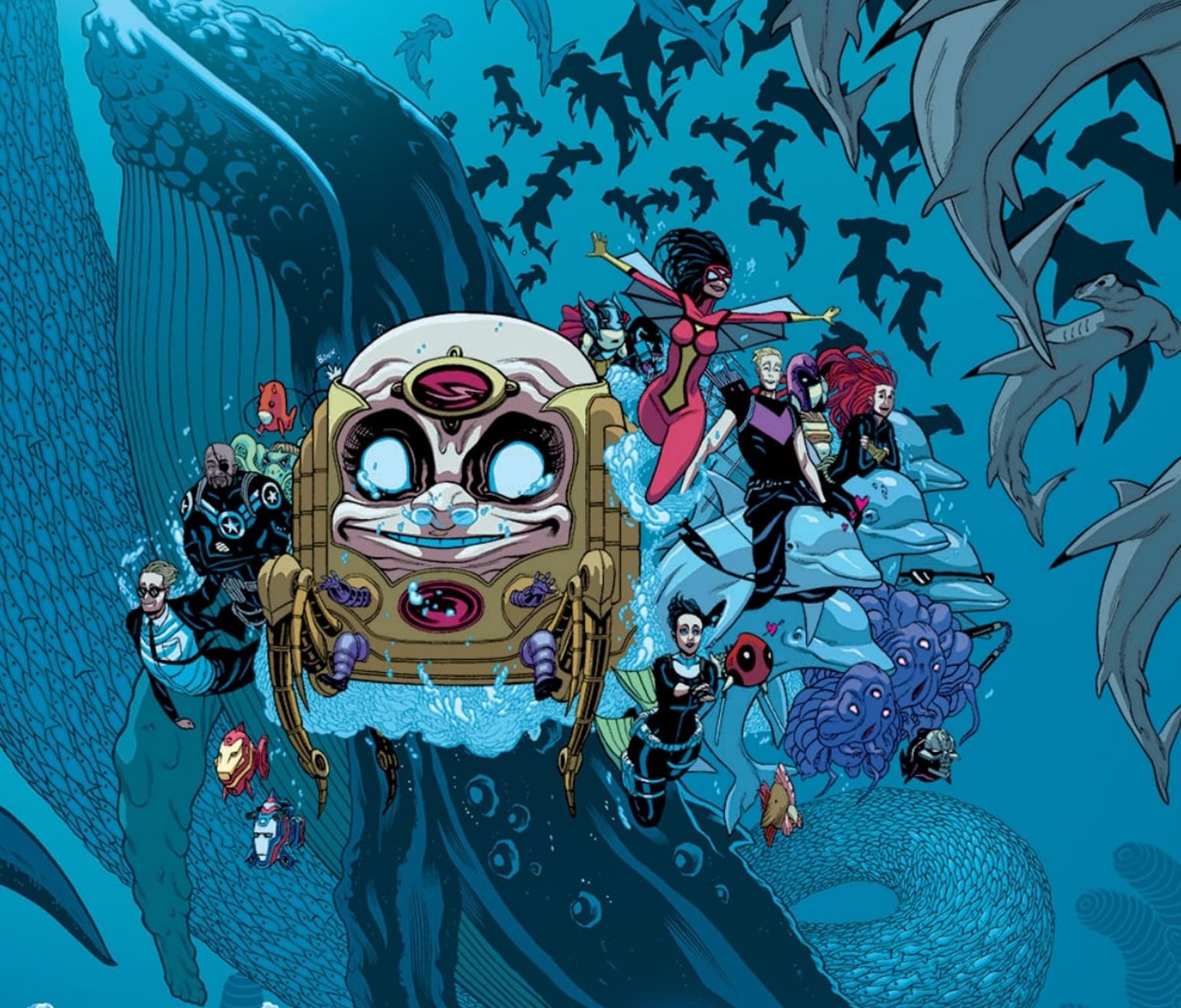 SECRET AVENGERS (2014) #15 cover by Tradd Moore