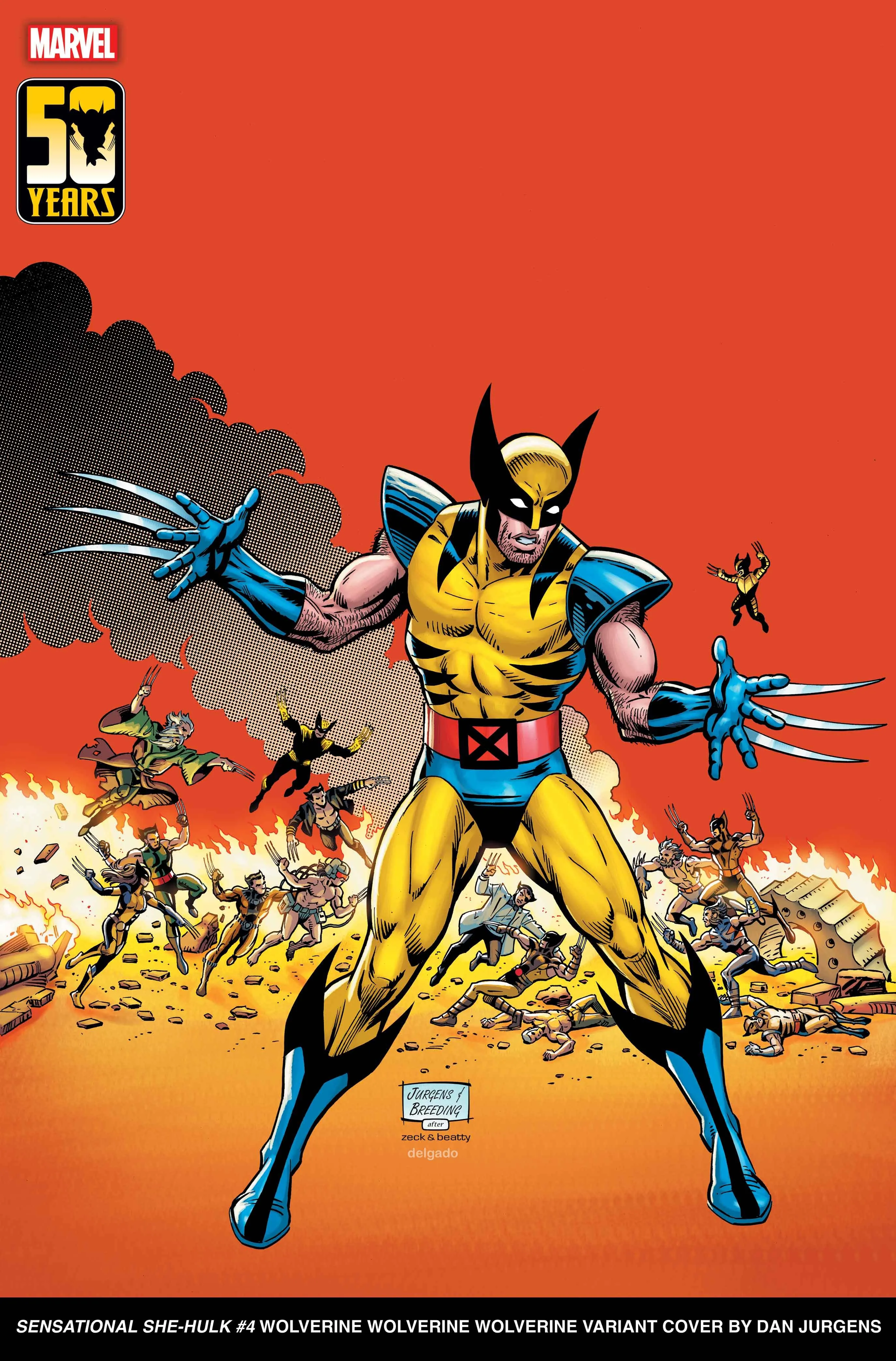 SENSATIONAL SHE-HULK #4 Wolverine Wolverine Wolverine Variant Cover by Dan Jurgens