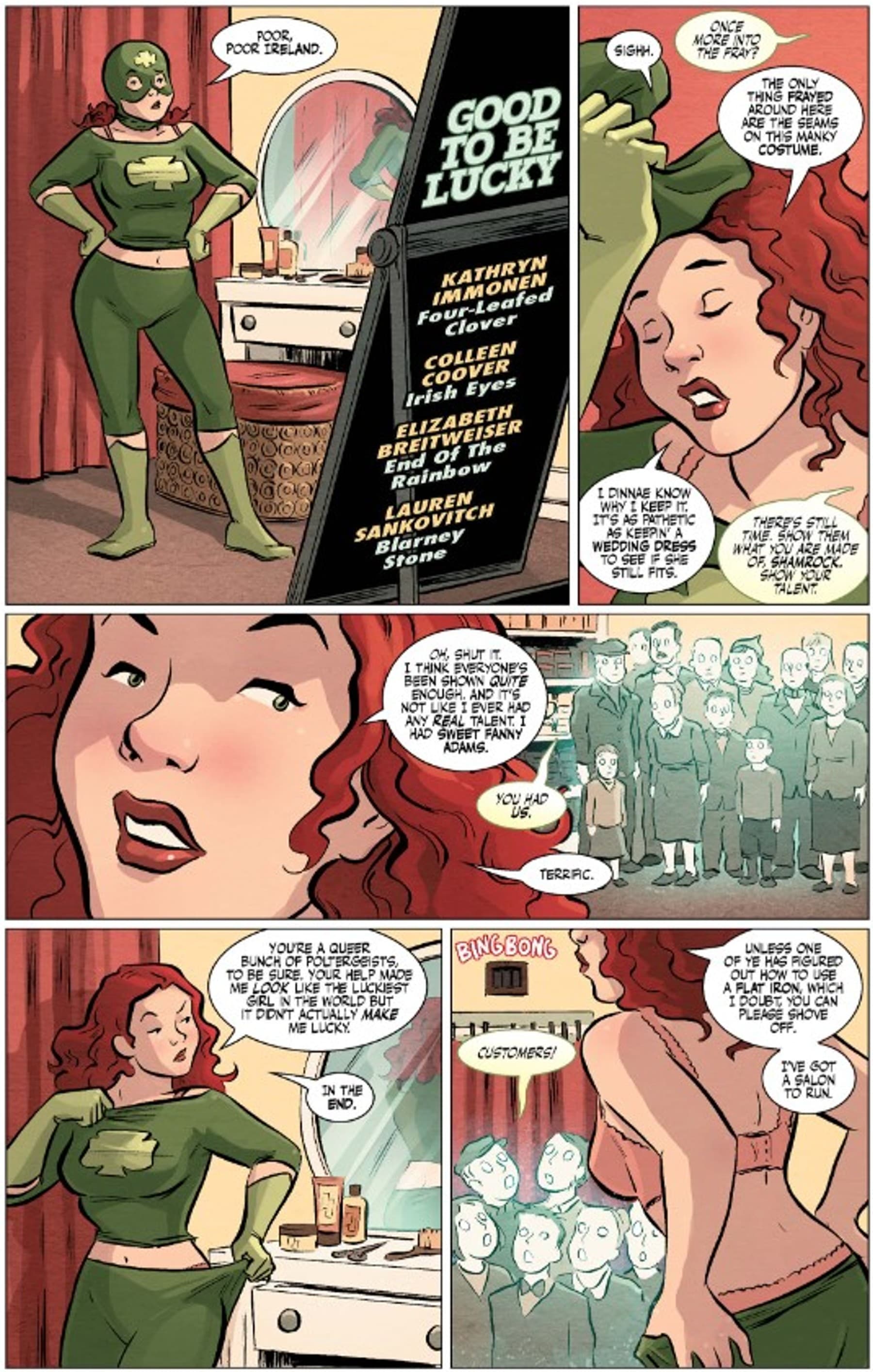 GIRL COMICS (2010) #2 page by Kathryn Immonen, Colleen Coover, Elizabeth Breitweiser, and Lauren Sankovitch