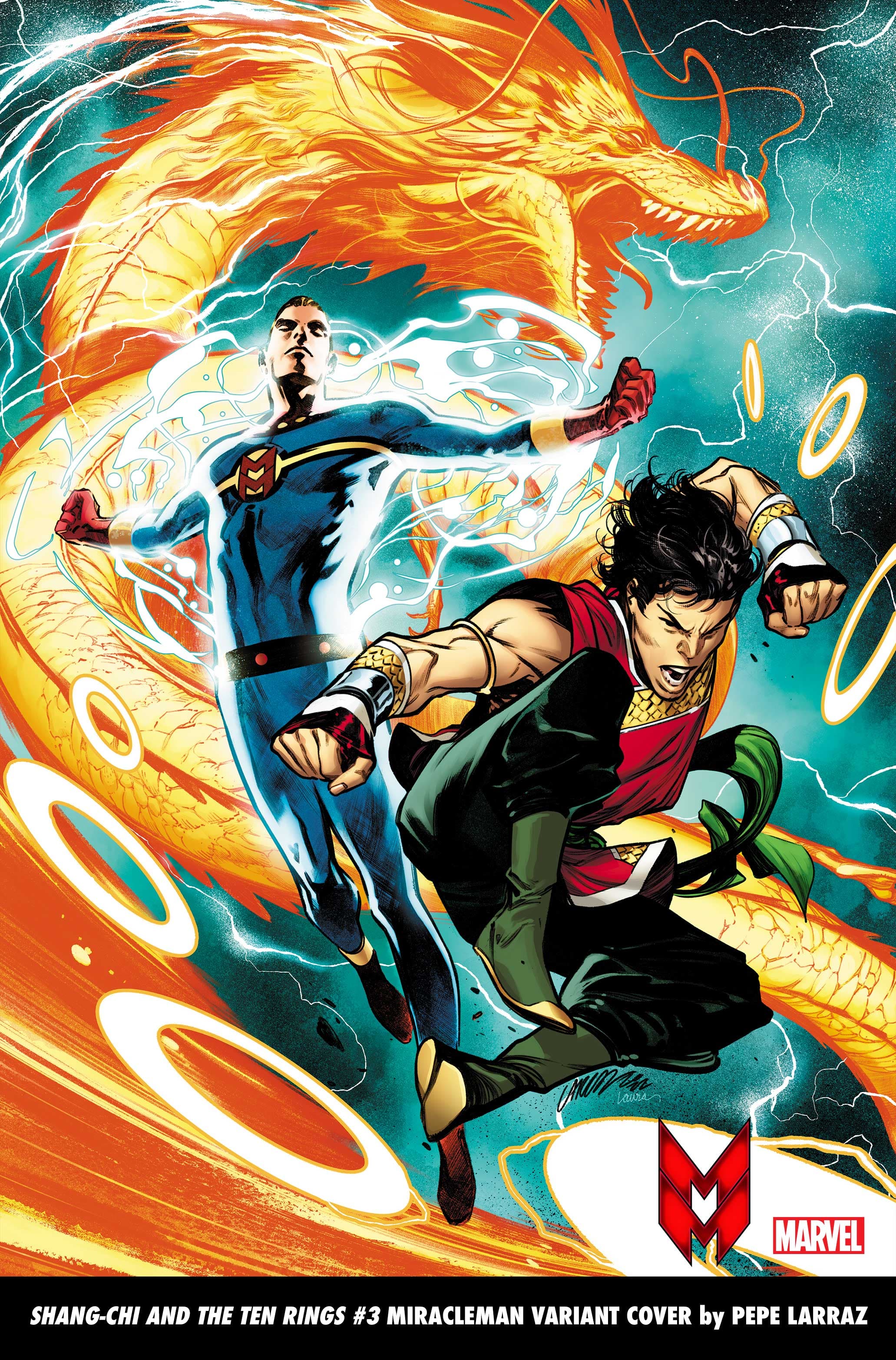 SHANG-CHI AND THE TEN RINGS #3 MIRACLEMAN VARIANT COVER by PEPE LARRAZ, On Sale 9/28