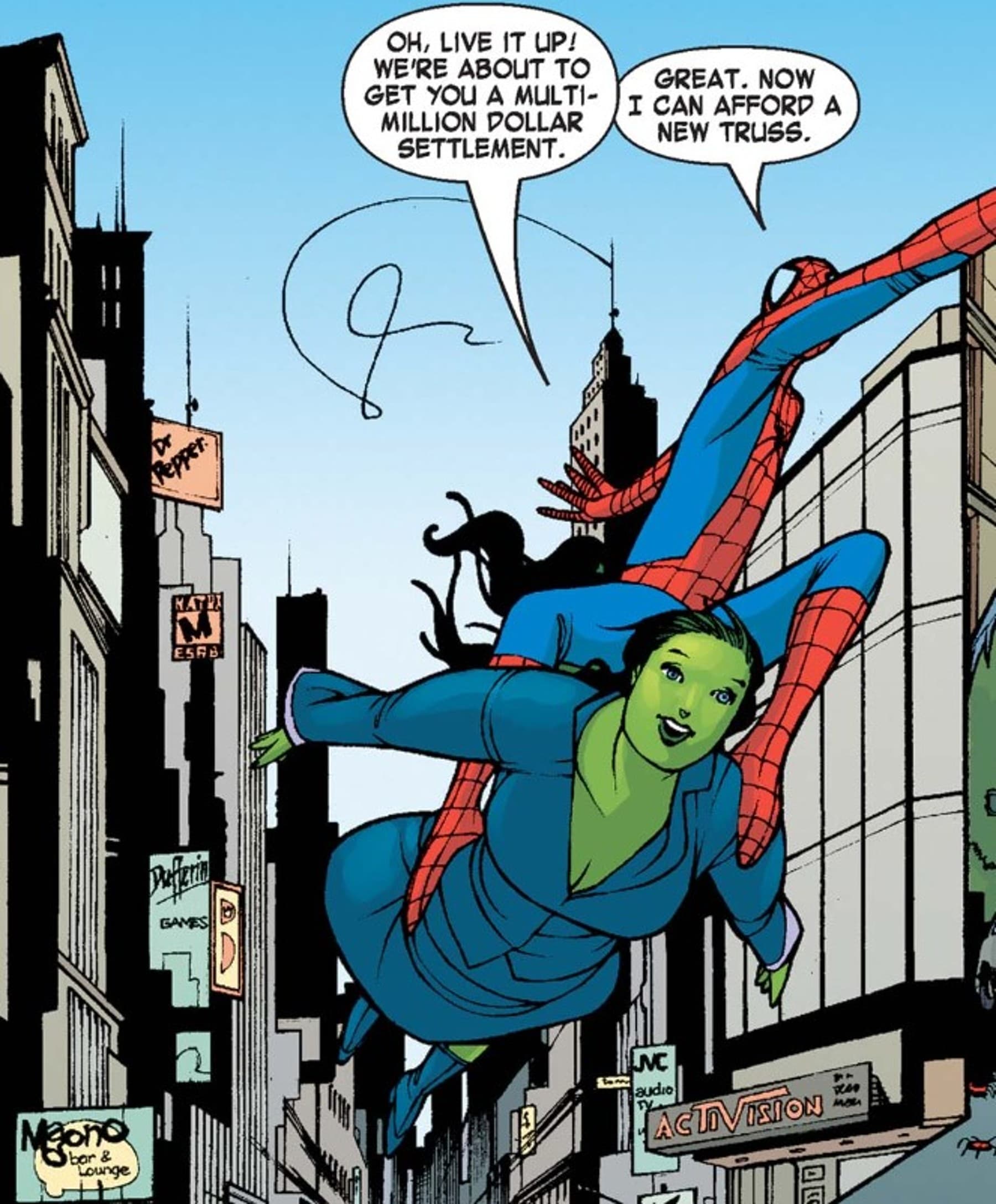 SHE-HULK (2004) #4 panel by Dan Slott and Juan Bobillo