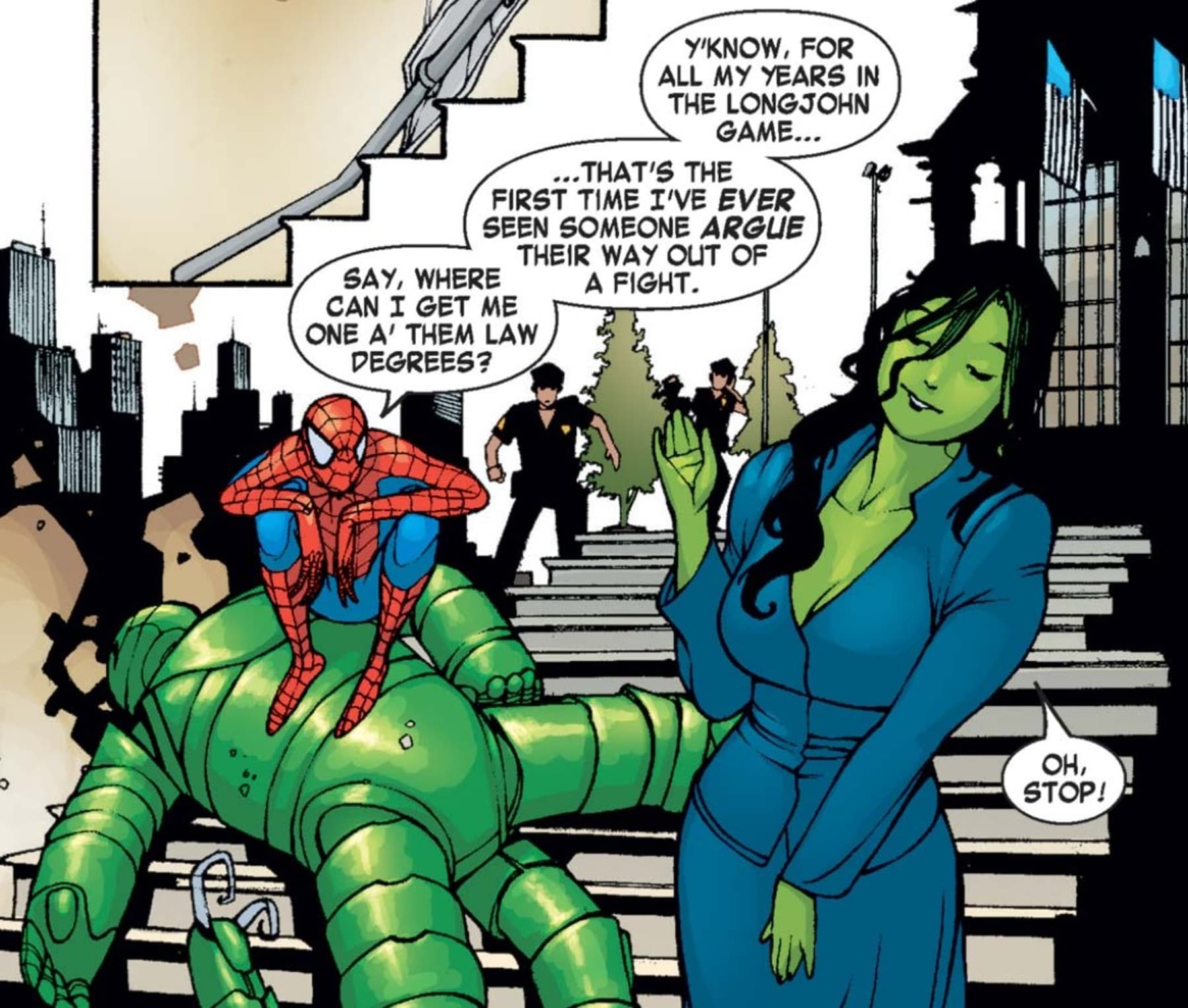 SHE-HULK (2004) #4 panel by Dan Slott and Juan Bobillo