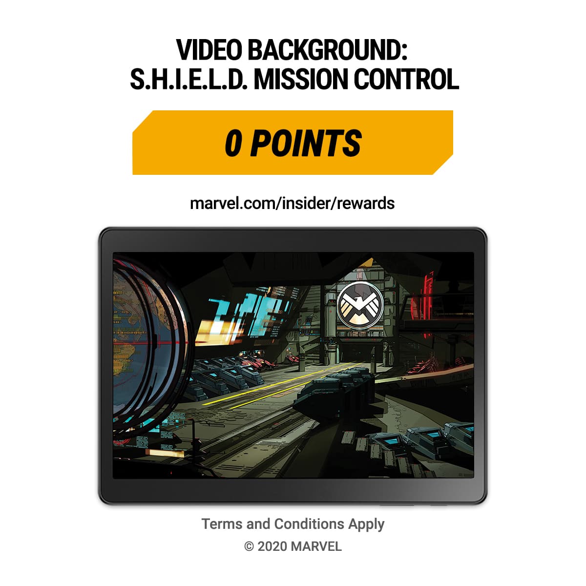 Marvel Insider Featured Rewards S.H.I.E.L.D. Mission Control Free Video Call Background