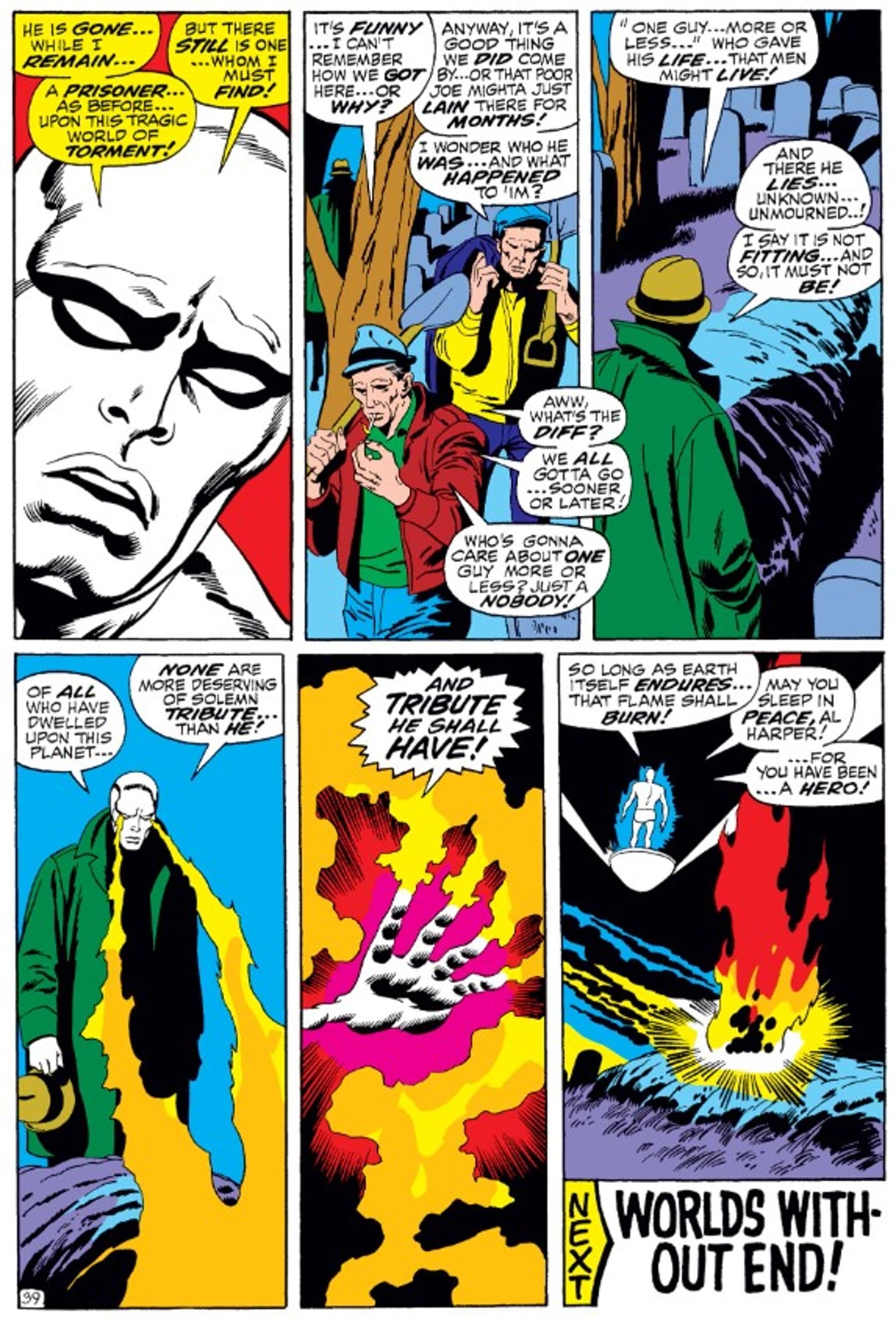 SILVER SURFER (1968) #5 page by Stan Lee, John Buscema, and Sal Buscema