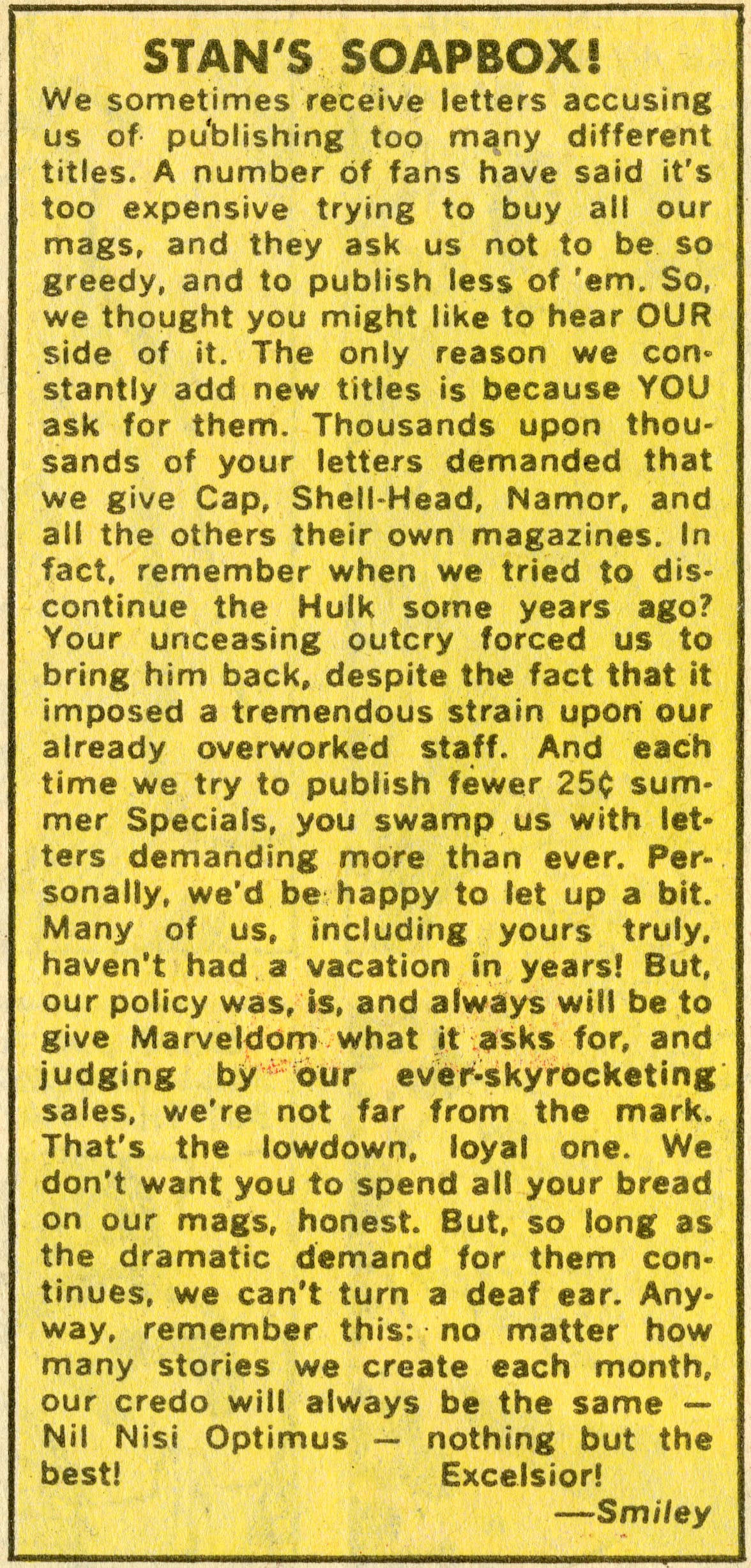 Stan's Soapbox