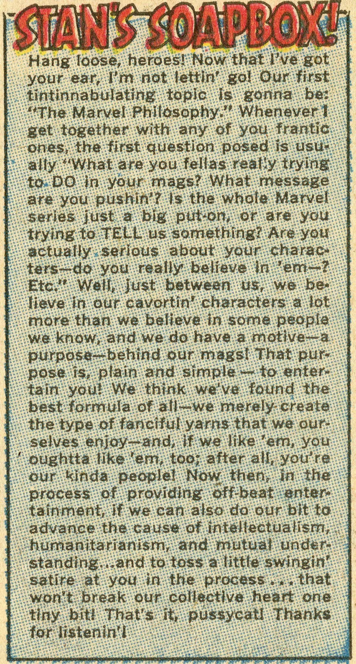 Stan's Soapbox