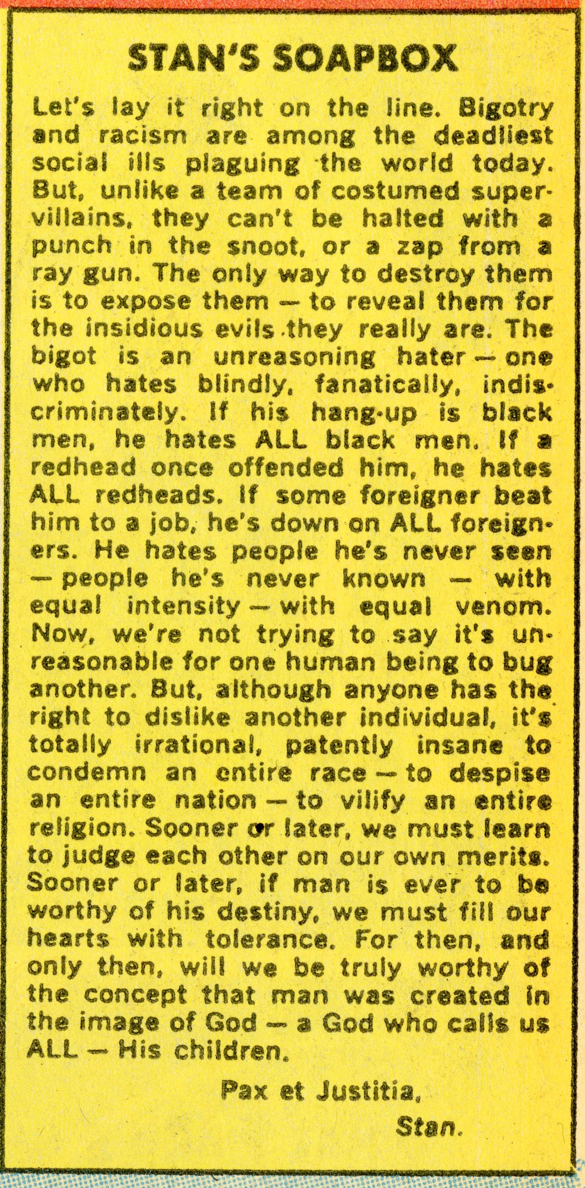 Stan's Soapbox