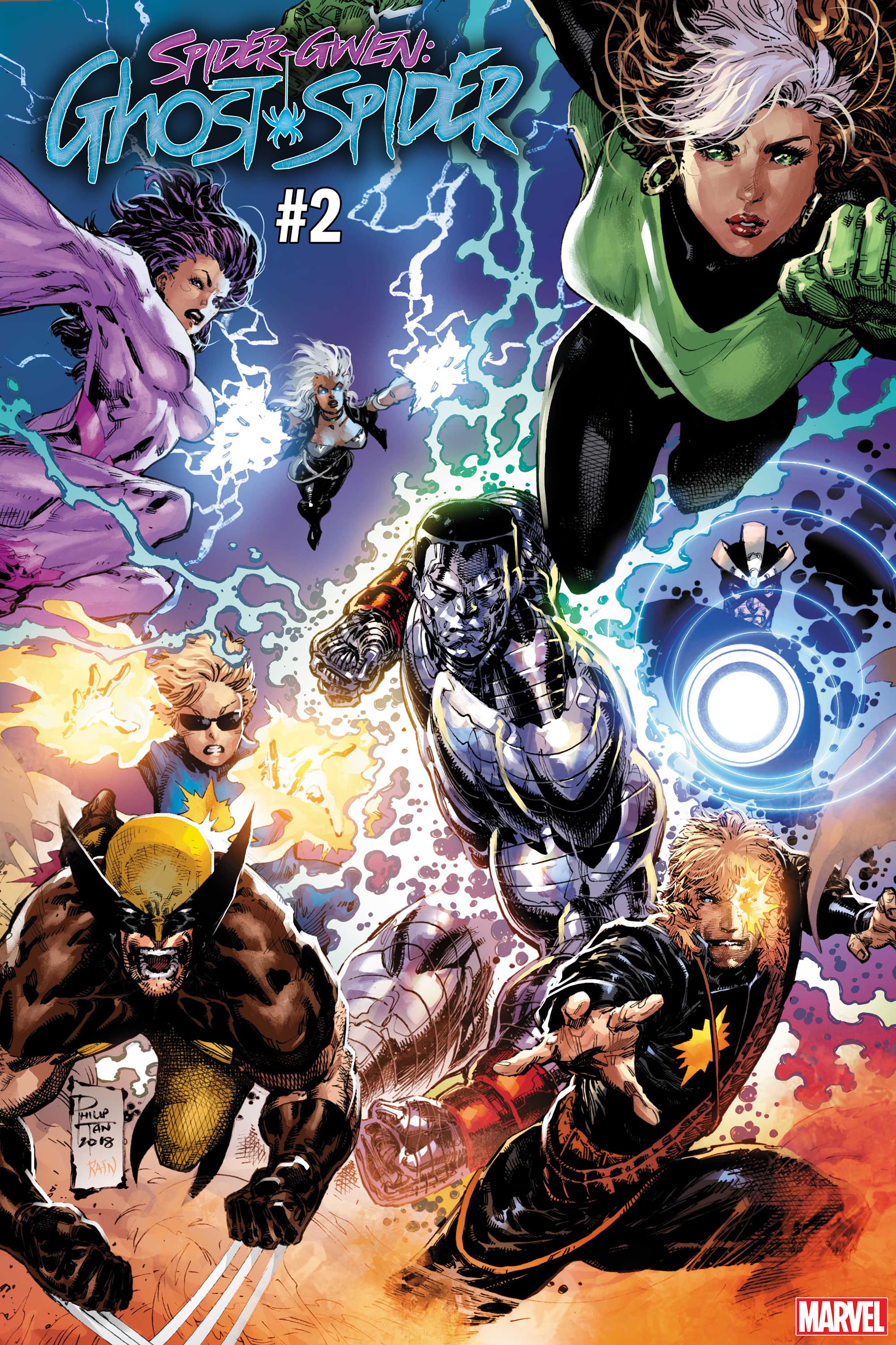 SPIDER-GWEN: GHOST SPIDER #2 / UNCANNY X-MEN VARIANT COVER by Philip Tan