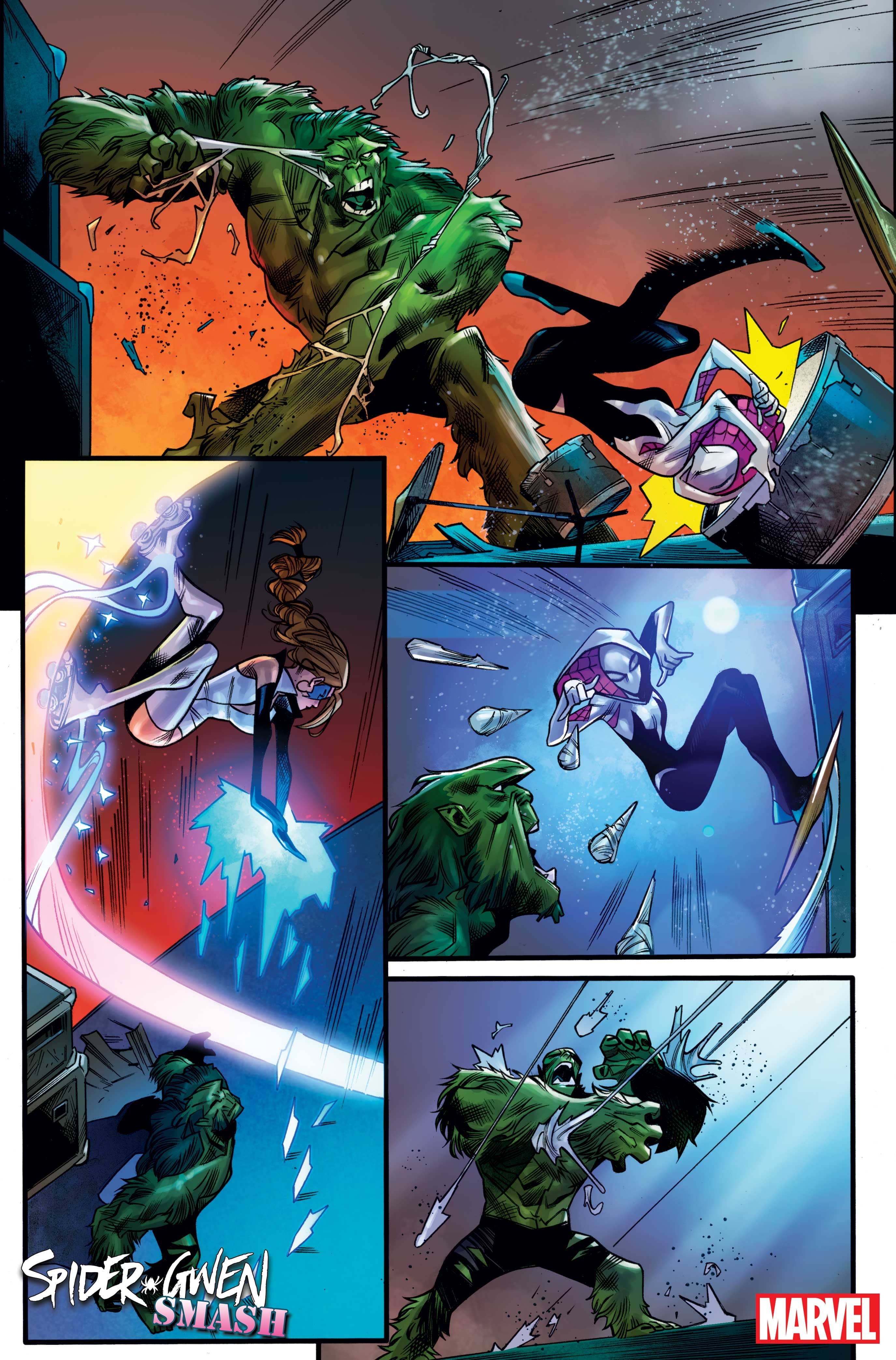 SPIDER-GWEN: SMASH (2023) #1 interior artwork by Enid Balam