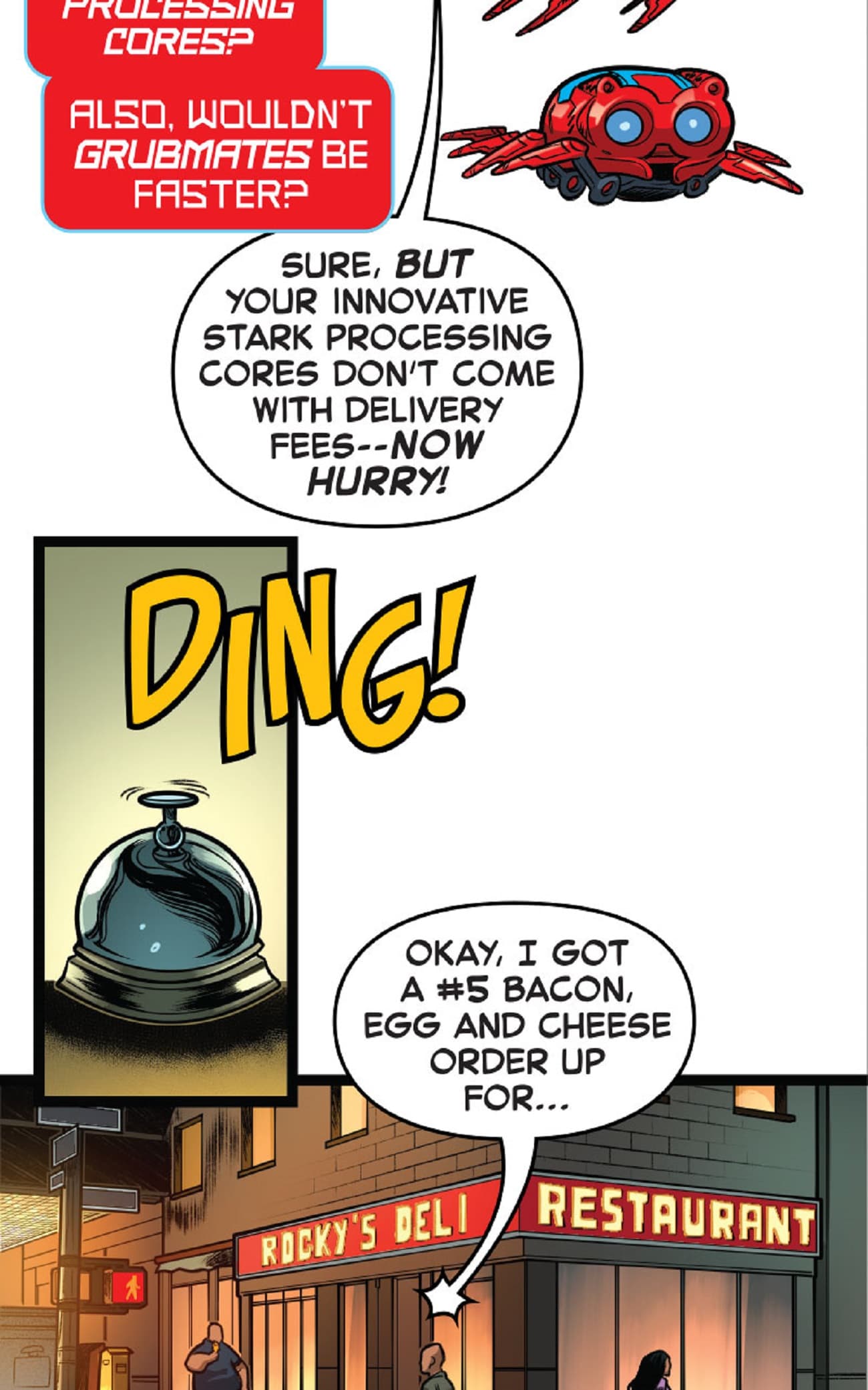 Spider-Man deploys his Spider-Bots