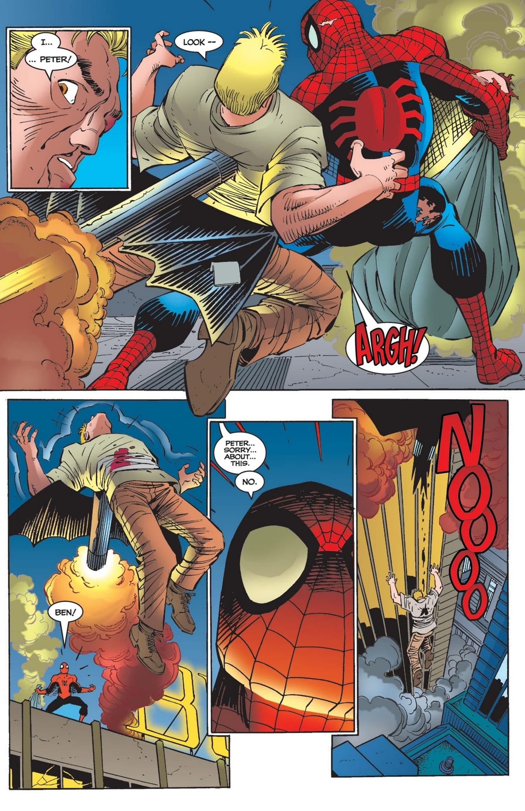 SPIDER-MAN (1990) #75 page by Howard Mackie and John Romita Jr.