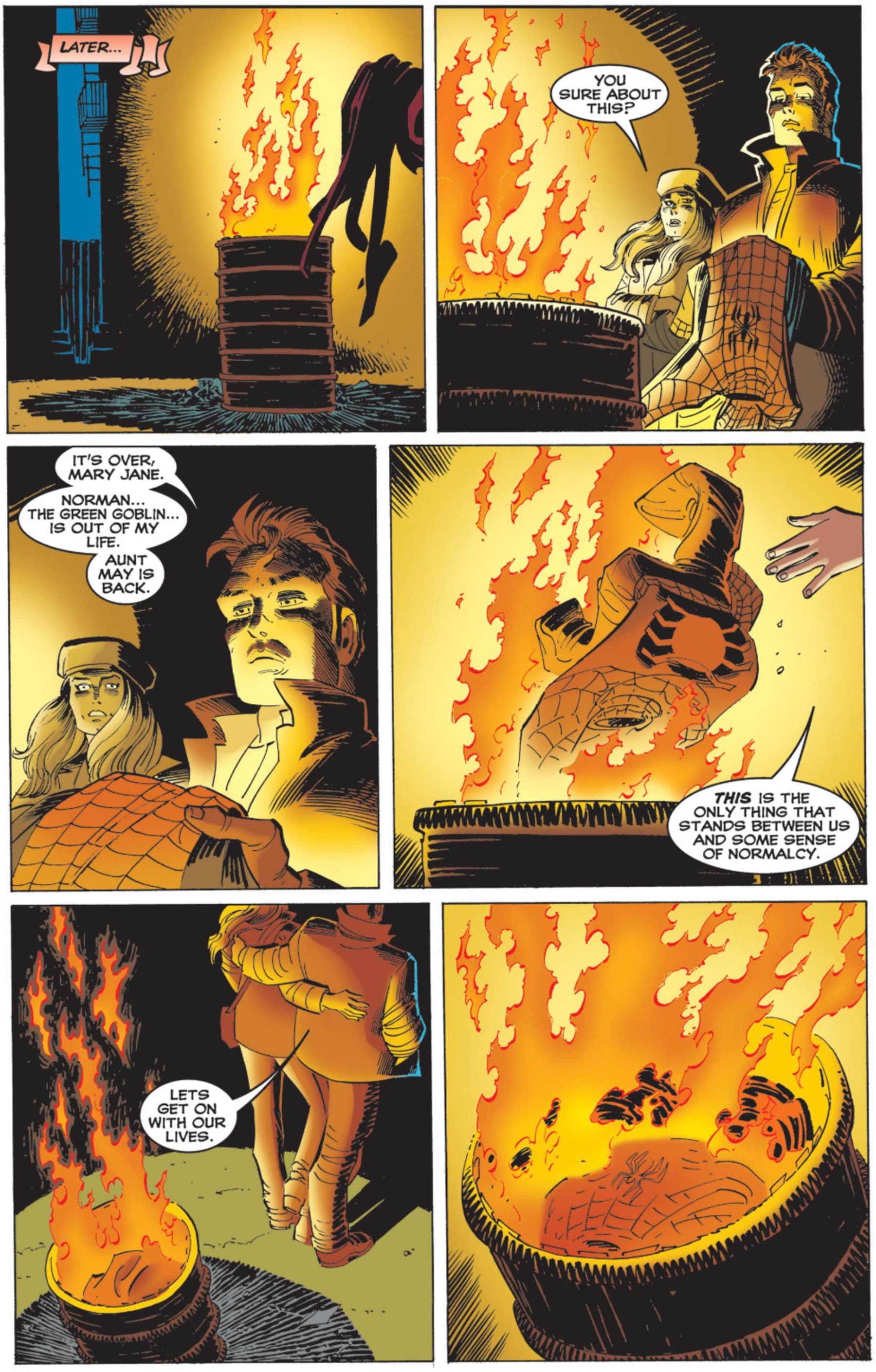 SPIDER-MAN (1990) #98 page by Howard Mackie, John Romita Jr., and Scott Hanna