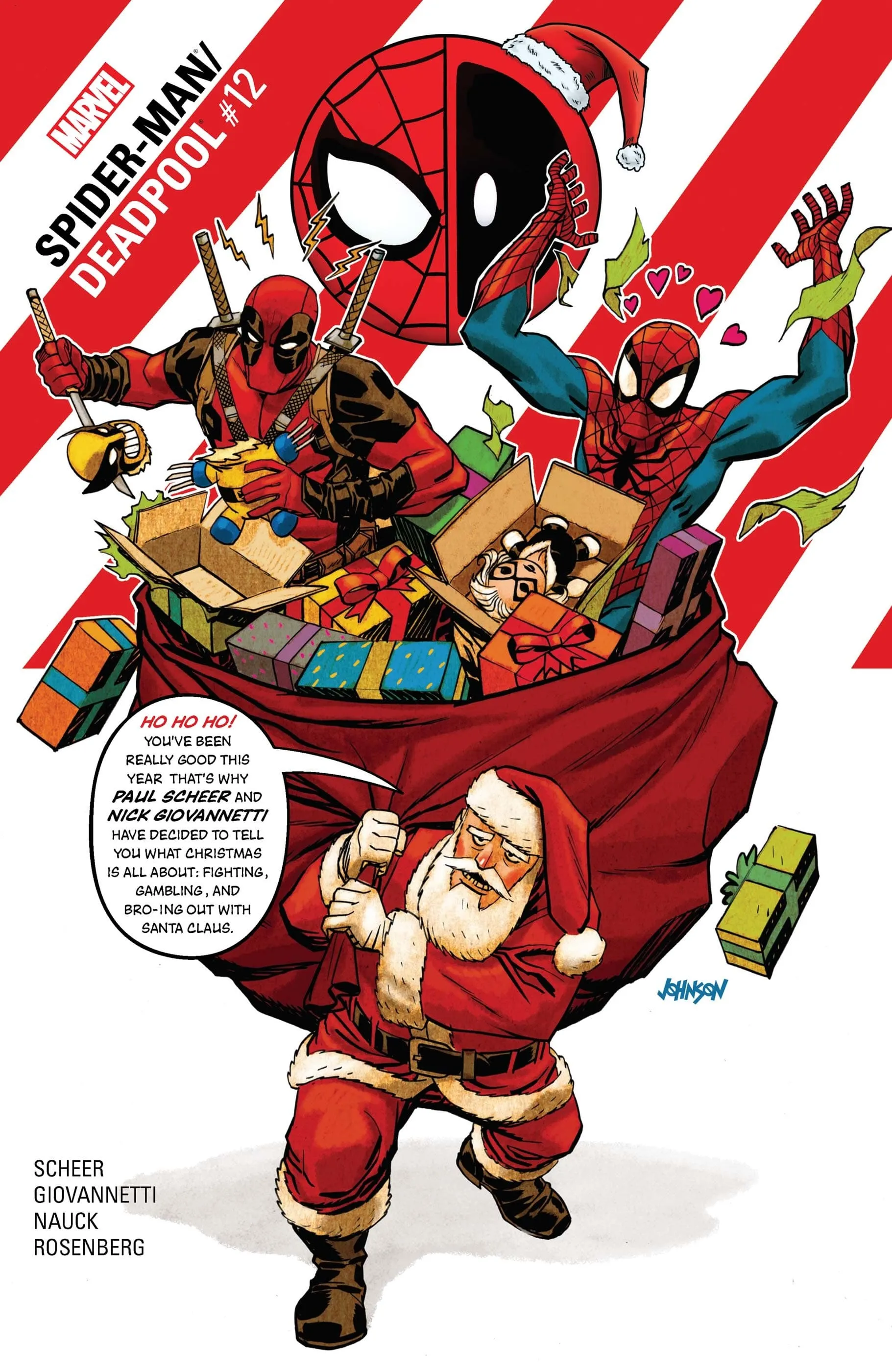 Cover to Spider-Man/Deadpool #12.