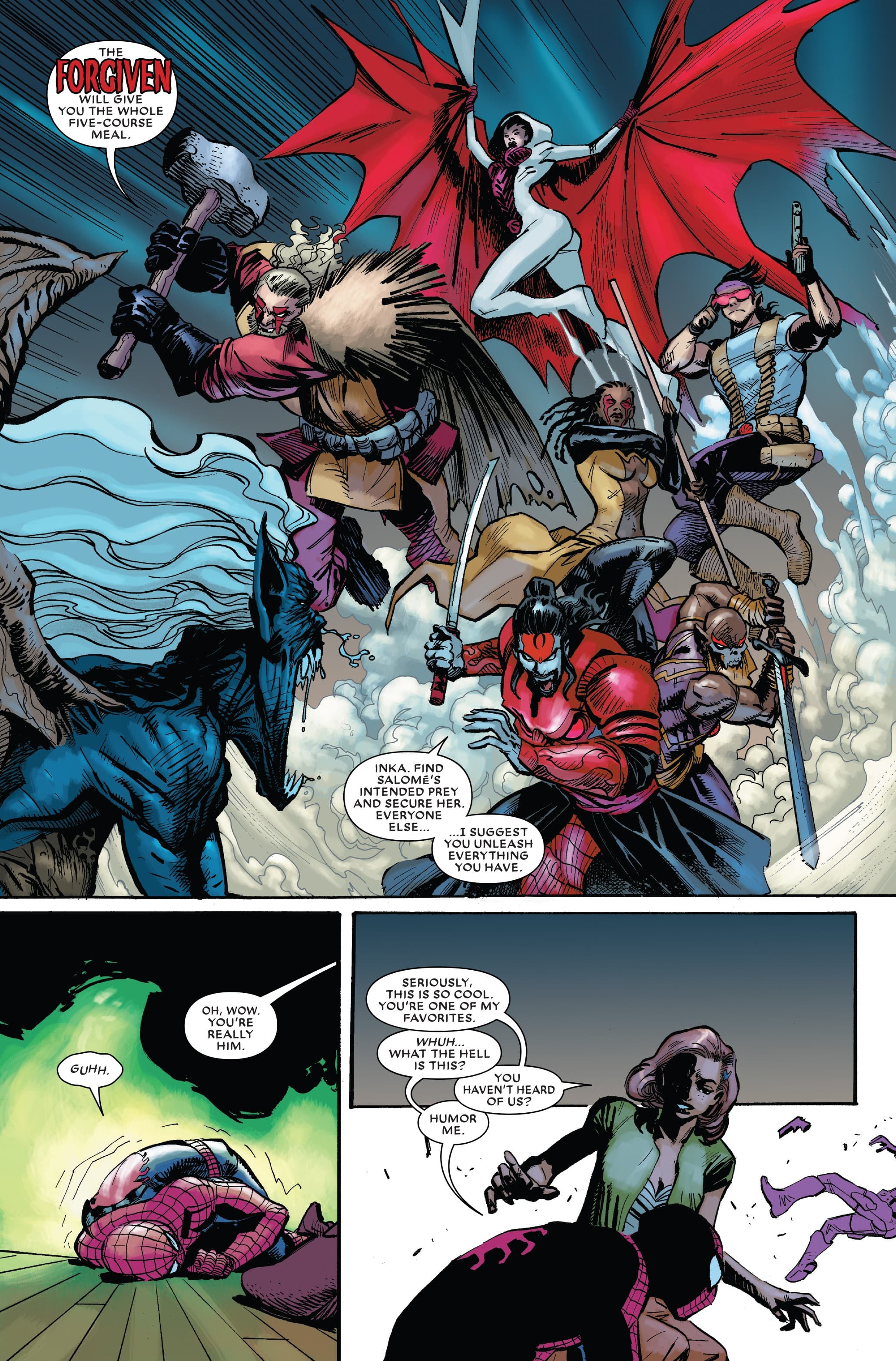 SPIDER-MAN: UNFORGIVEN (2023) #1 page by Tim Seeley and Sid Kotian