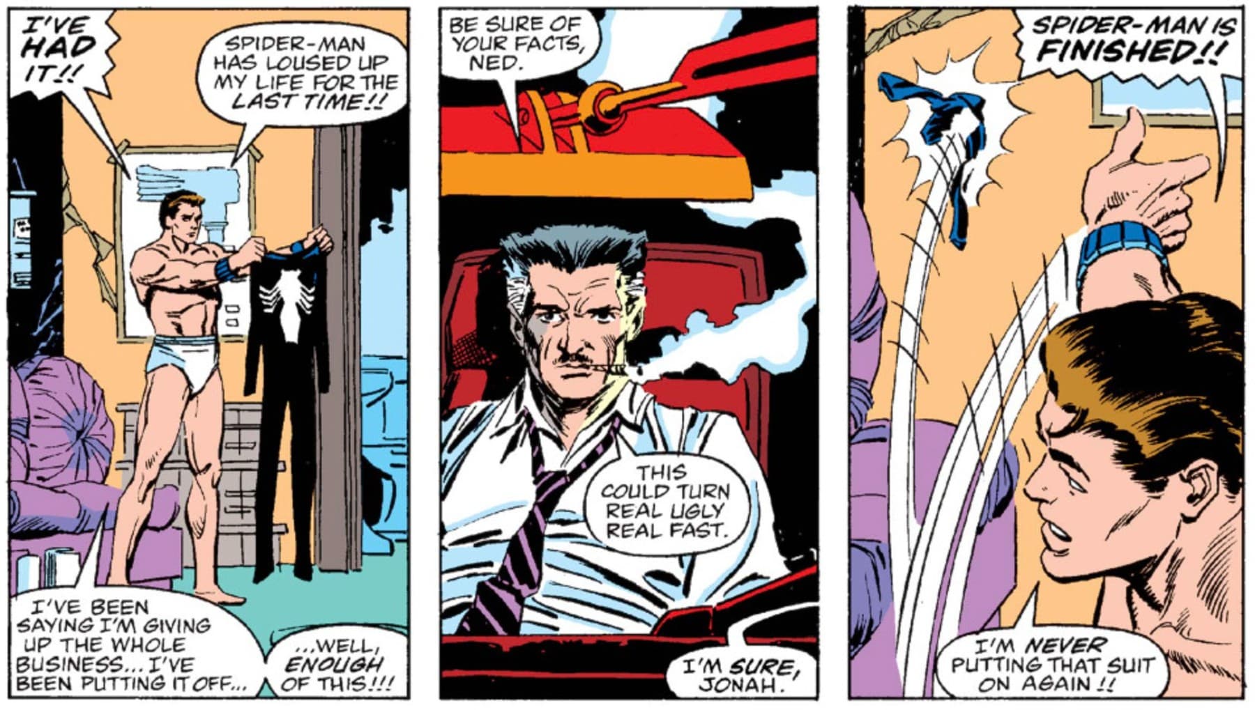 SPIDER-MAN VERSUS WOLVERINE (1987) panels by Christopher Priest, Mark Bright, and Al Williamson