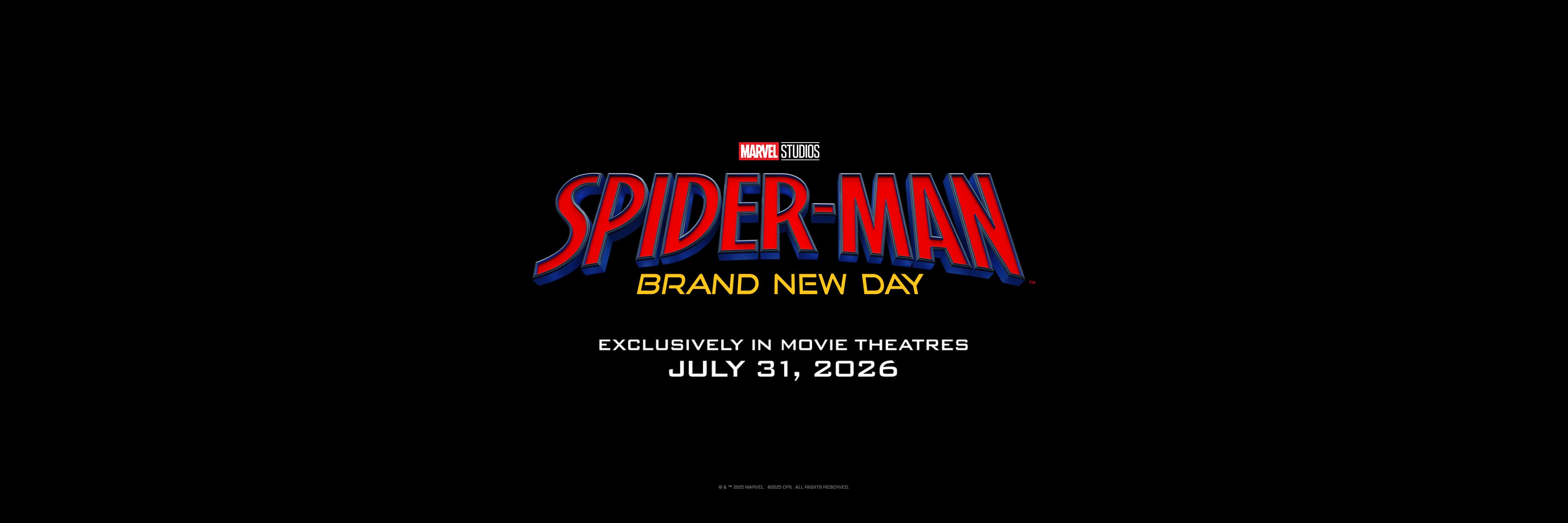 Spider-Man: Brand New Day Movie Logo on Black