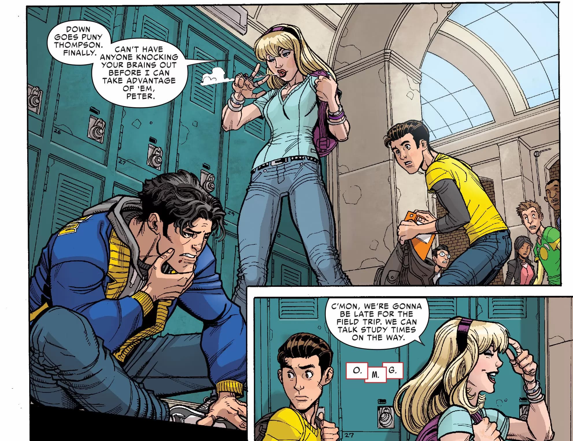 SPIDEY (2015) #1 artwork by Nick Bradshaw and Jim Campbell
