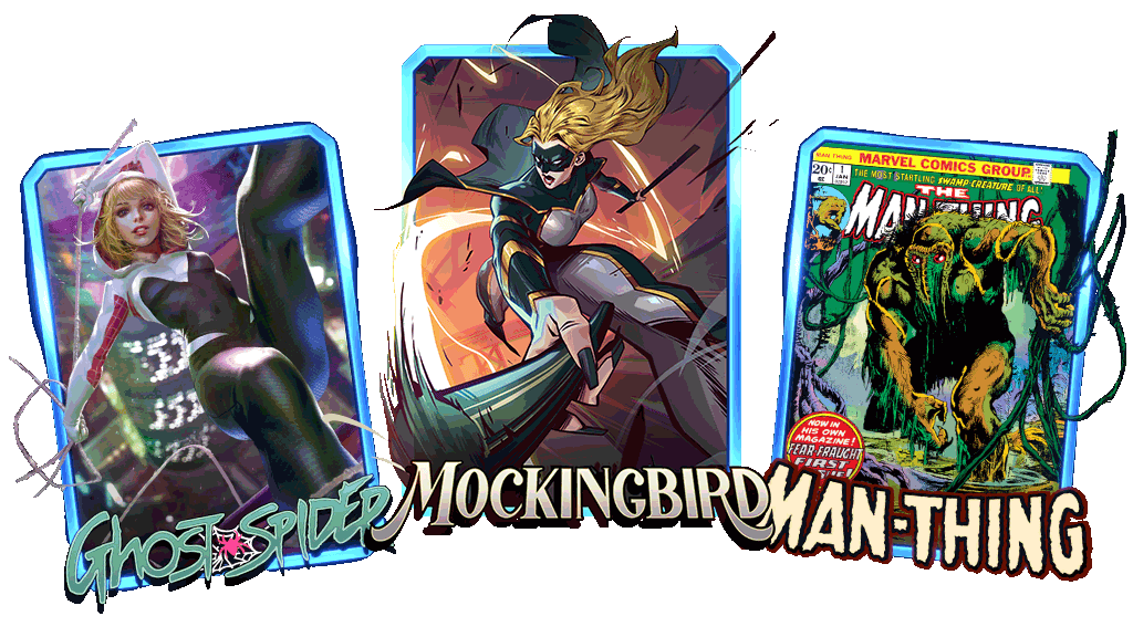 MARVEL SNAP Spotlight Cache March 12th Ghost-Spider Mockingbird Man-Thing