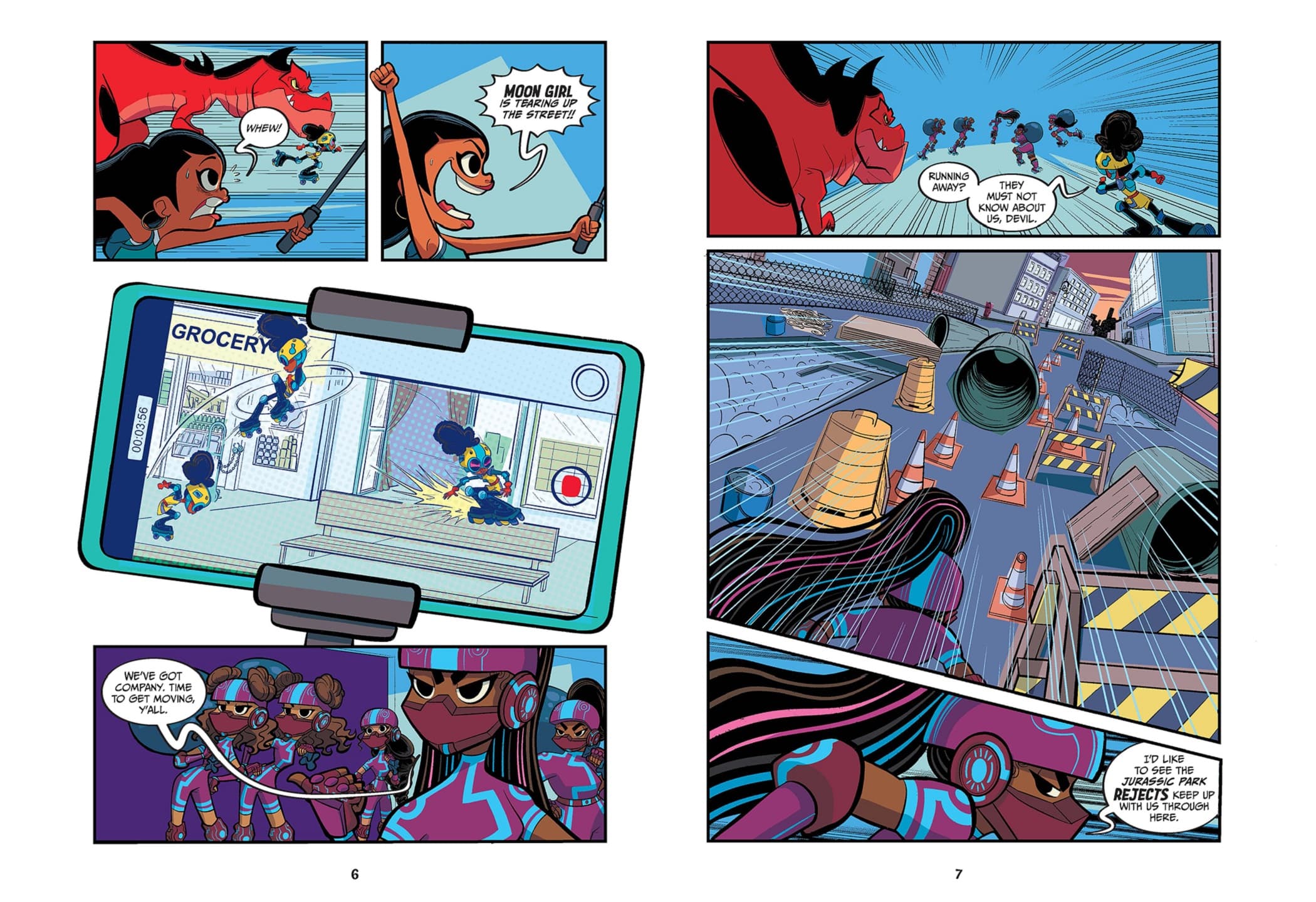 Preview from Moon Girl and Devil Dinosaur: Wreck and Roll!