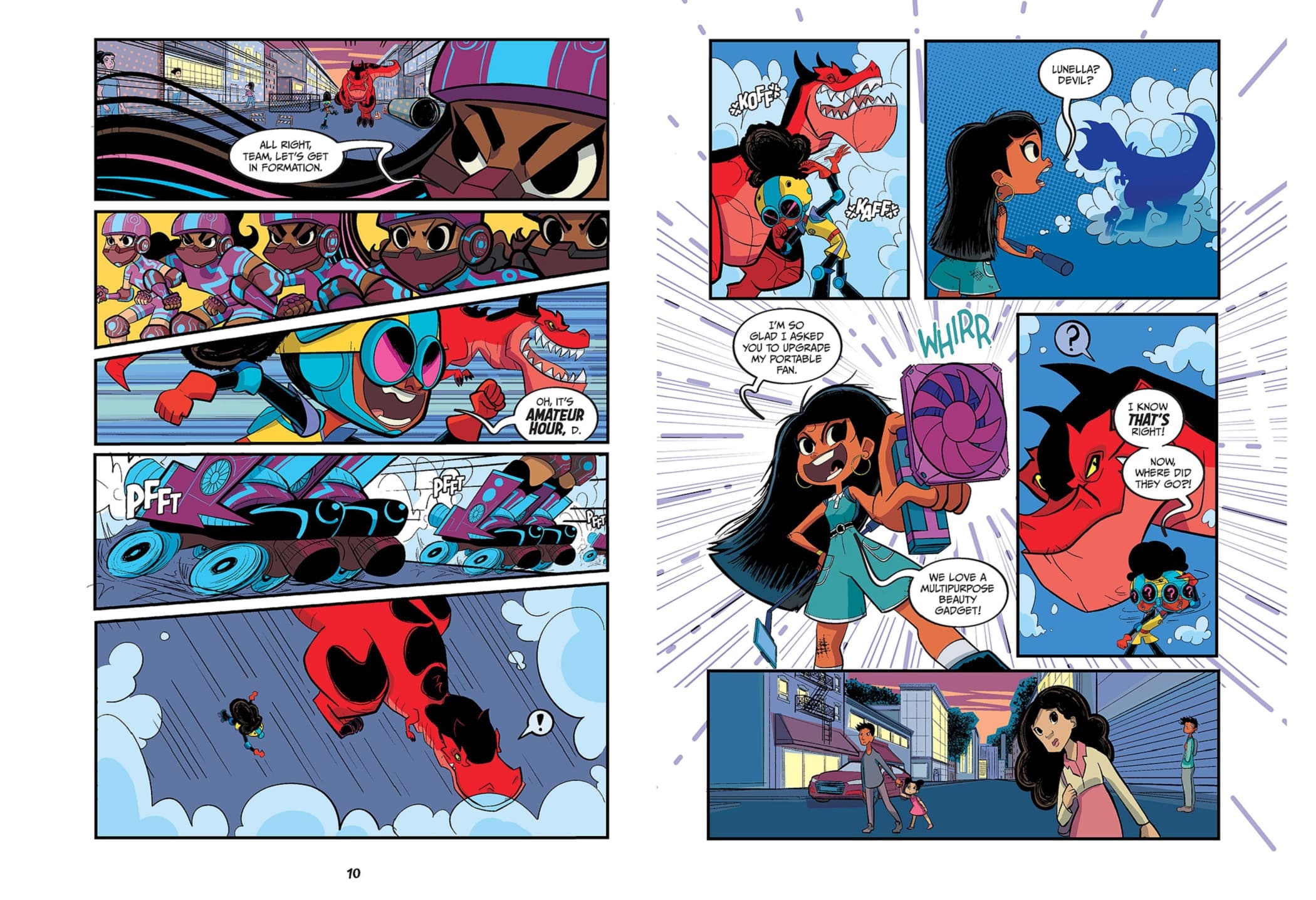 Preview from Moon Girl and Devil Dinosaur: Wreck and Roll!