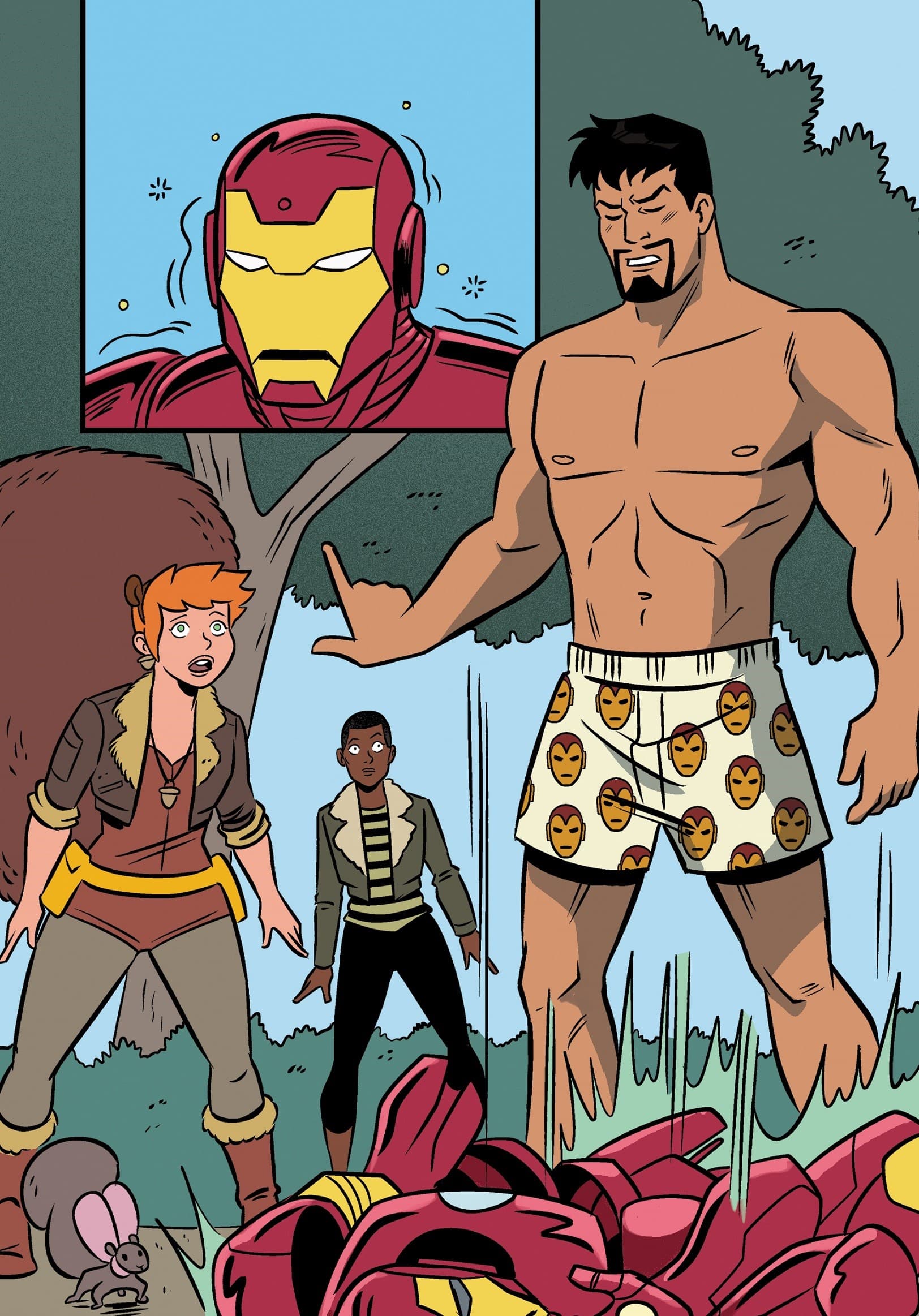 UNBEATABLE SQUIRREL GIRL #48 interior art by Derek Charm with colors by Rico Renzi