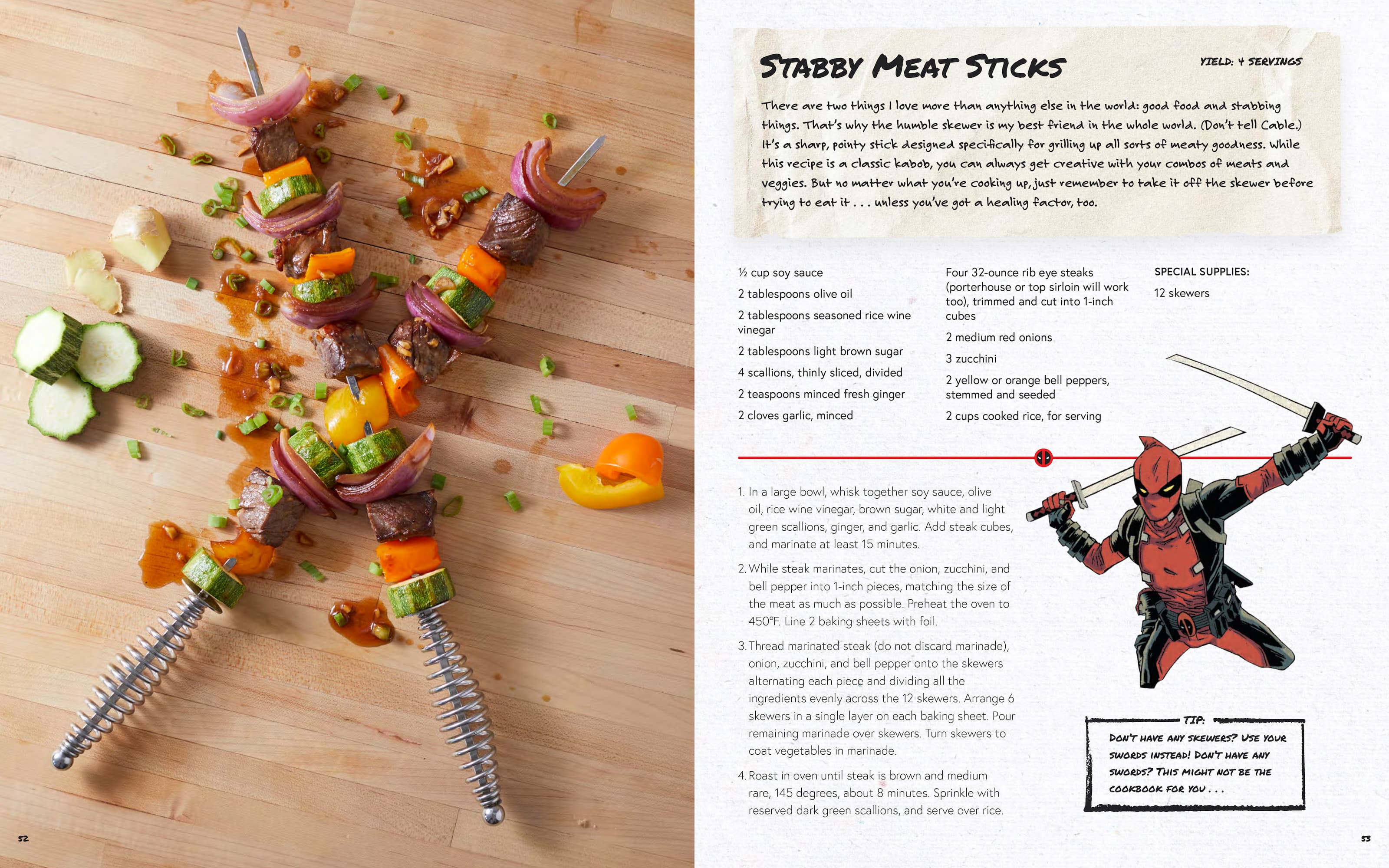 Cooking with Deadpool - Stabby Meat Sticks