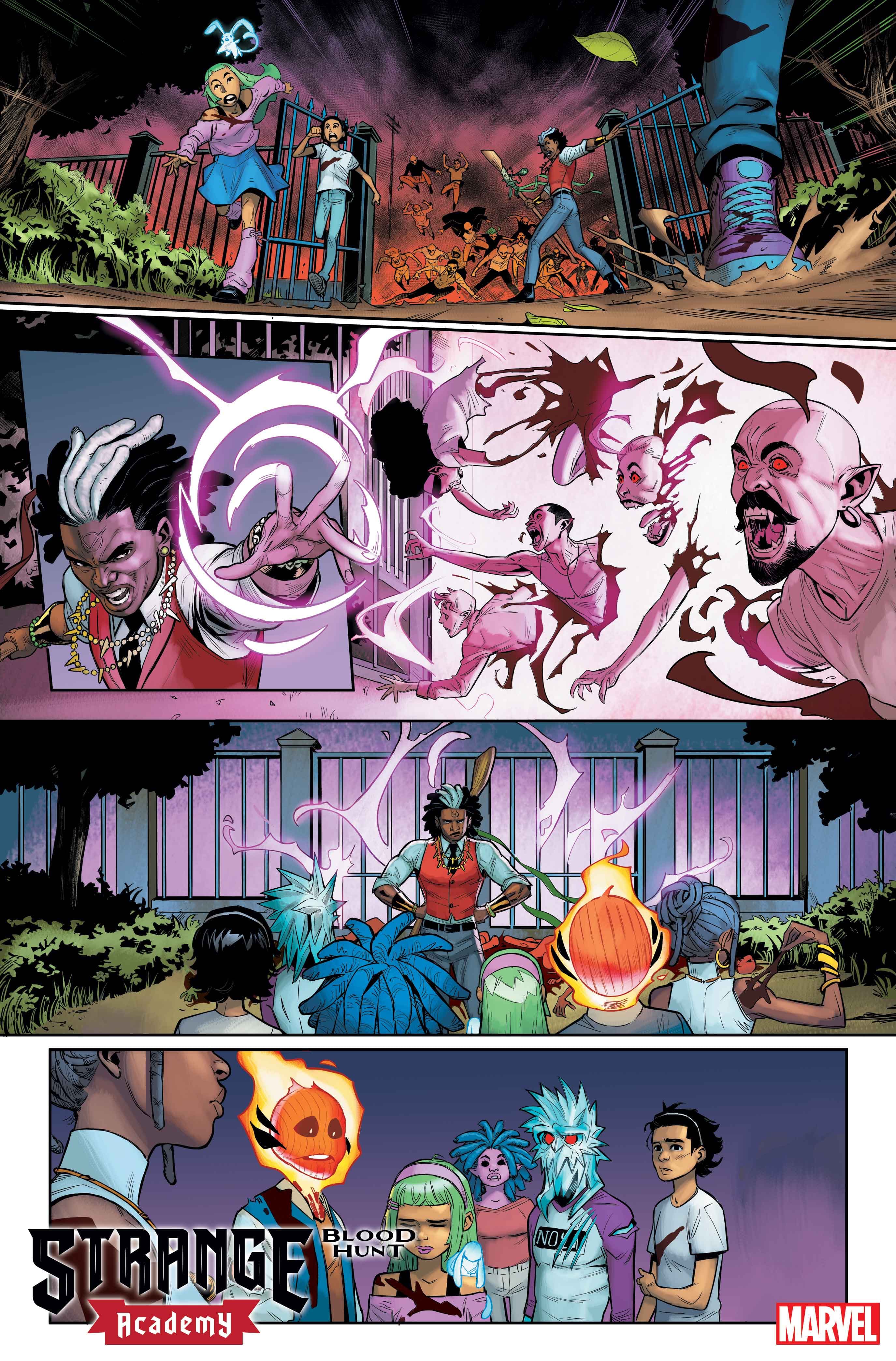 STRANGE ACADEMY: BLOOD HUNT (2024) #1 interior artwork by Luigi Zagaria