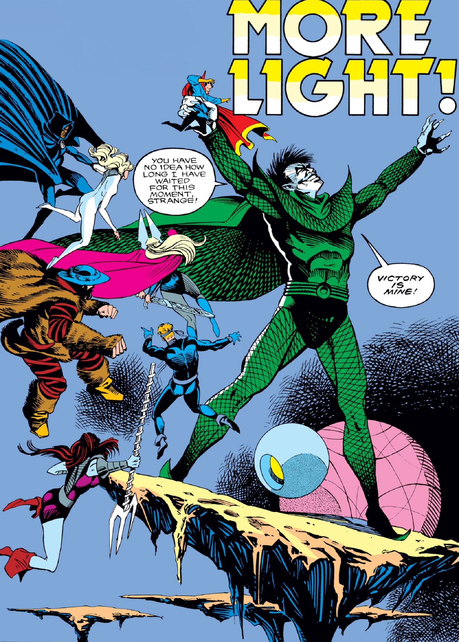 Cloak, Dagger, and Strange enter the realm of Nightmare in STRANGE TALES (1987) #7.