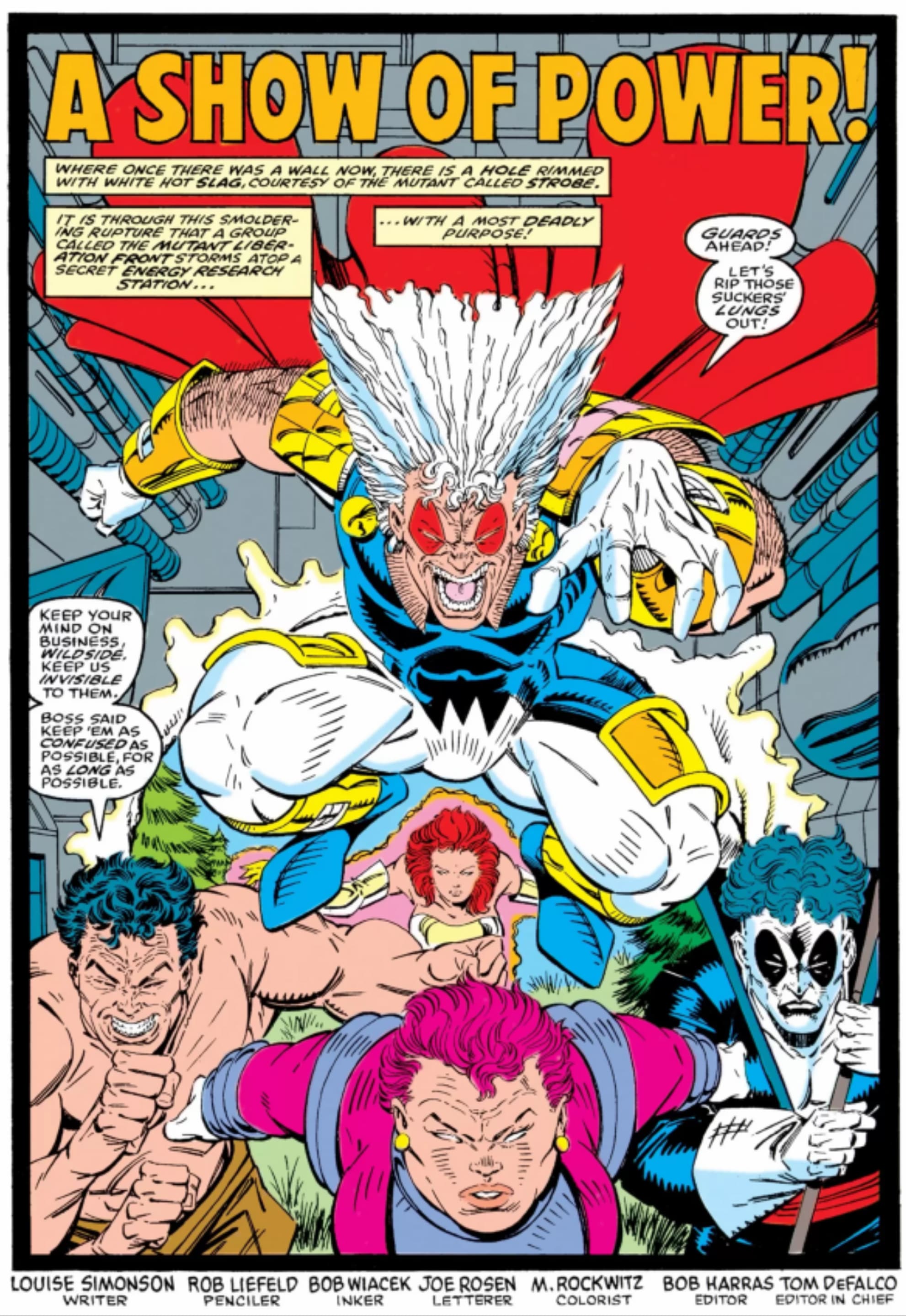 NEW MUTANTS (1983) #87 artwork by Rob Liefeld, Bob Wiacek, and Mike Rockwitz