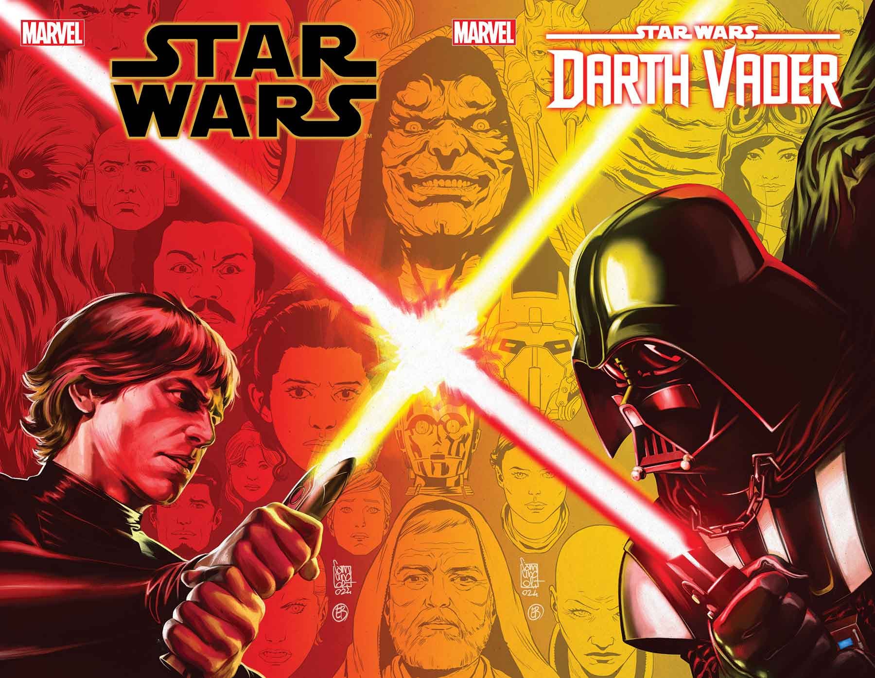STAR WARS #50/STAR WARS: DARTH VADER #50 Connecting Variant Cover by Giuseppe Camuncoli