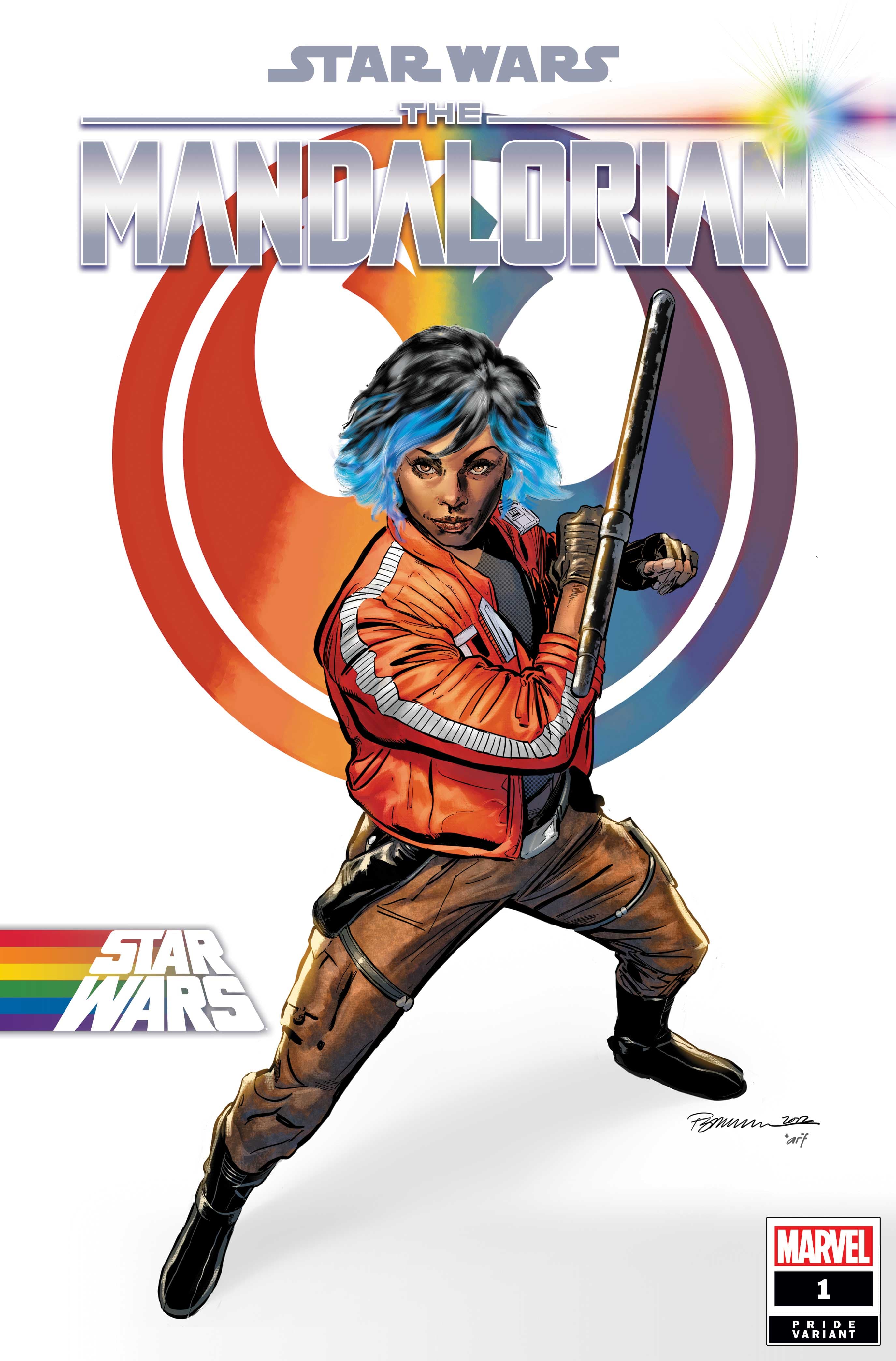 STAR WARS: THE MANDALORIAN #1 Pride Variant Cover by Phil Jimenez, On Sale 7/6
