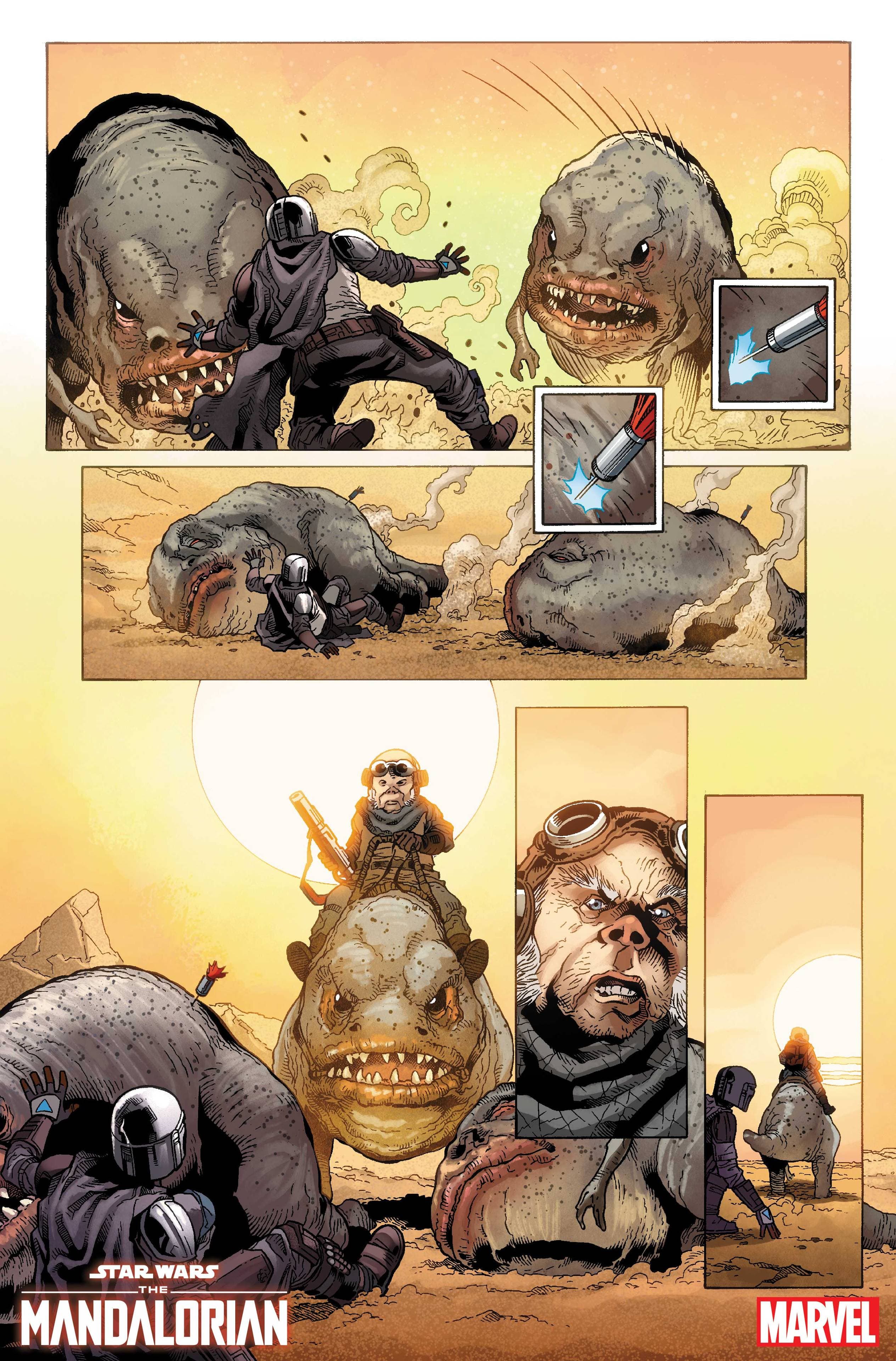 STAR WARS: THE MANDALORIAN #1 interior artwork by Georges Jeanty