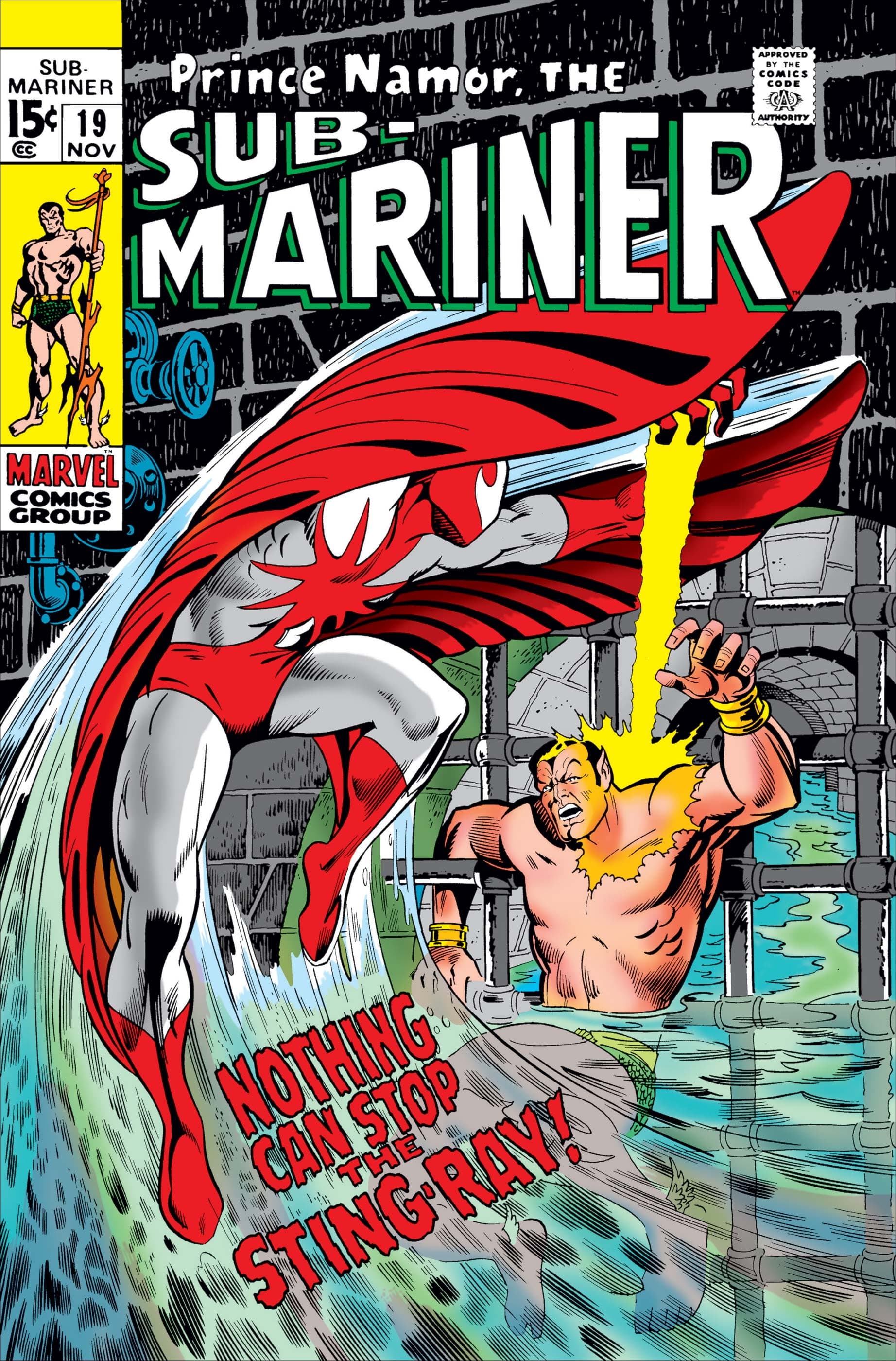 SUB-MARINER (1968) #19 cover by Marie Severin