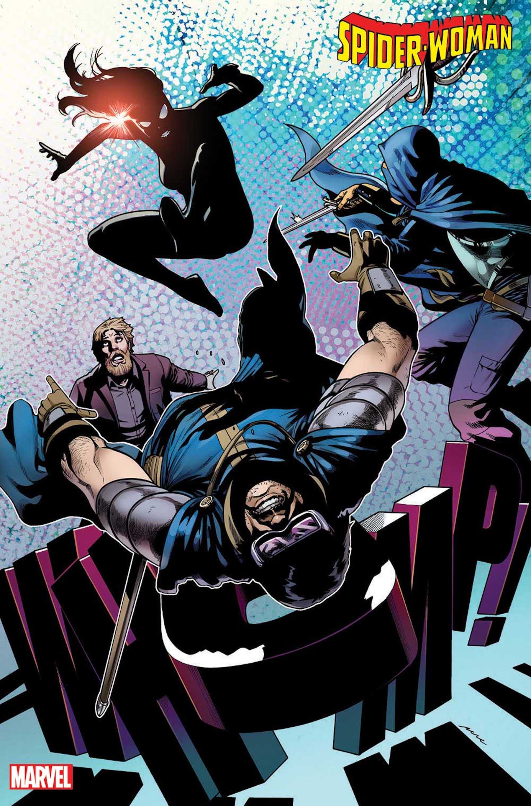 SPIDER-WOMAN #11 preview interior by Pere Pèrez with colors by Frank D'Armata