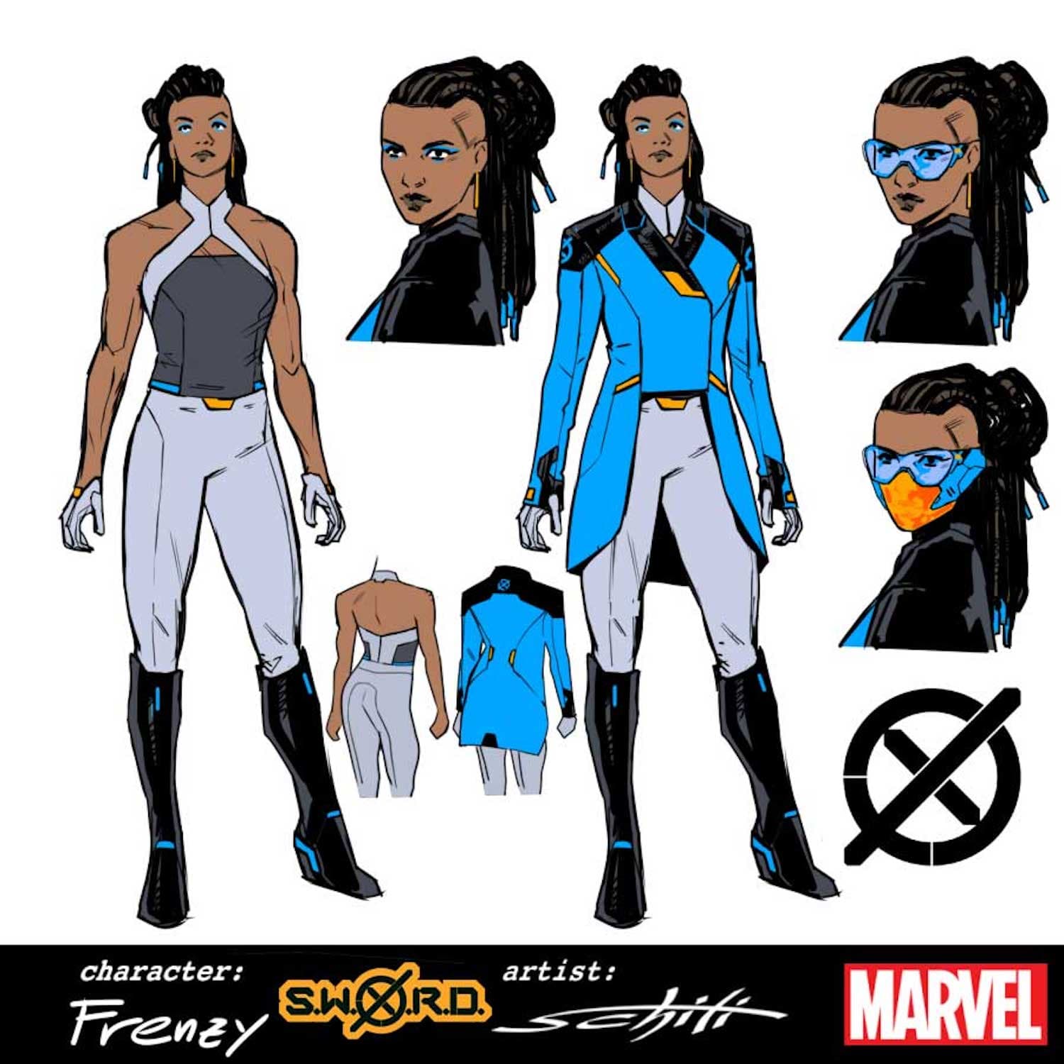 S.W.O.R.D. design sheets by Valerio Schiti