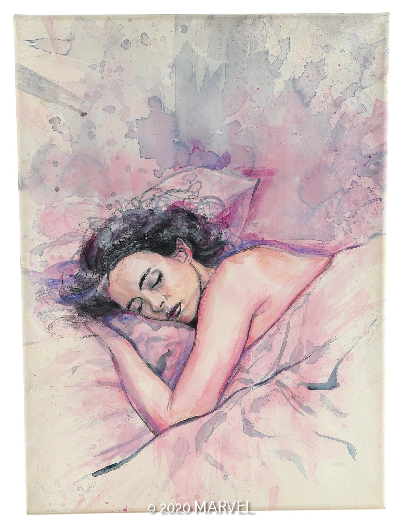 Oscar Arocho's Painting of Jessica Jones Sleeping from Marvel's Jessica Jones