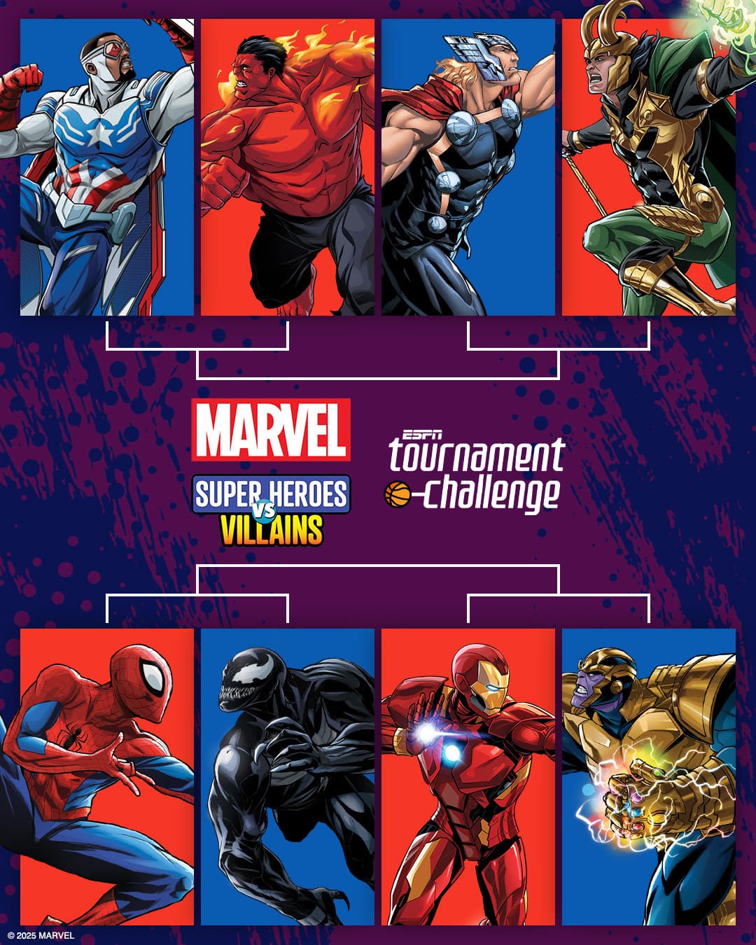 Join the ESPN Tournament Challenge Group for Marvel Super Heroes VS Villains