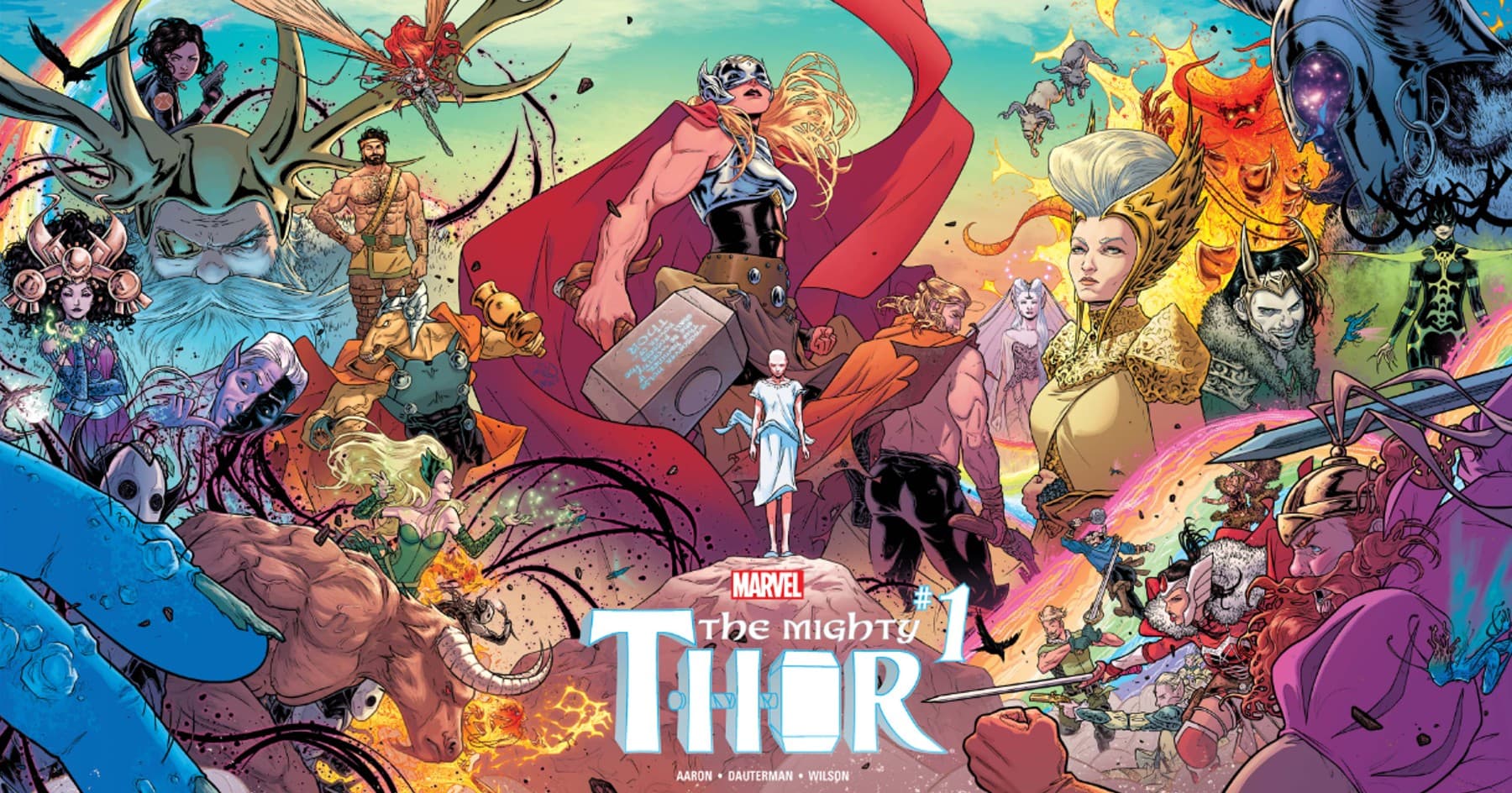 MIGHTY THOR (2015) #1 wraparound cover by Russell Dauterman and Matt Wilson