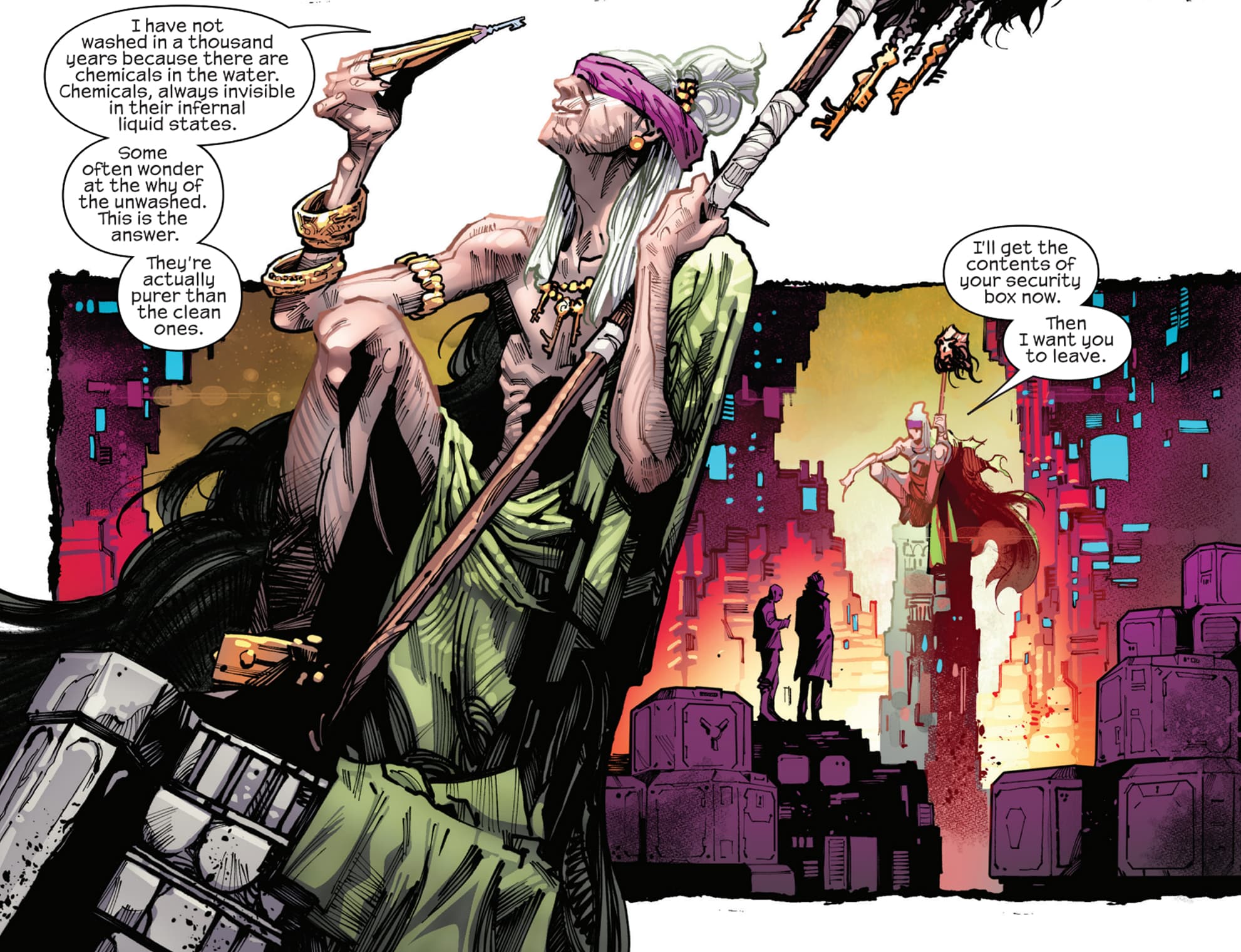 G.O.D.S. (2023) #1 artwork by Valerio Schiti and Marte Gracia