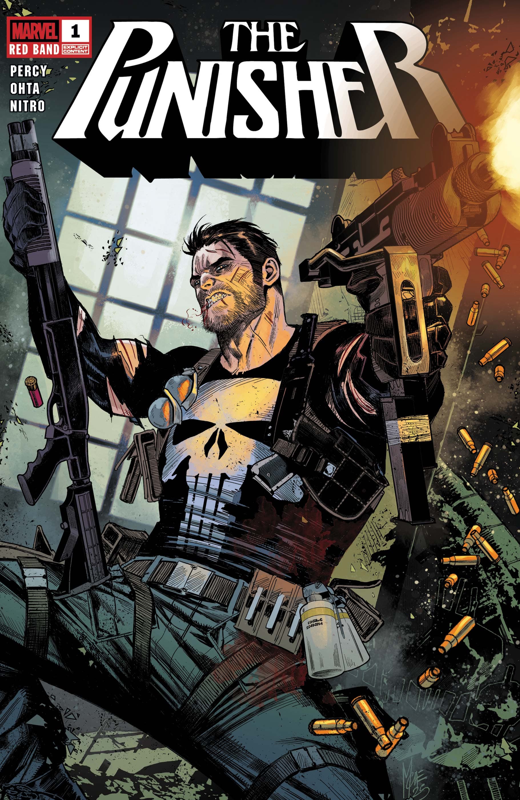 PUNISHER: RED BAND (2025) #1 cover by Marco Checchetto
