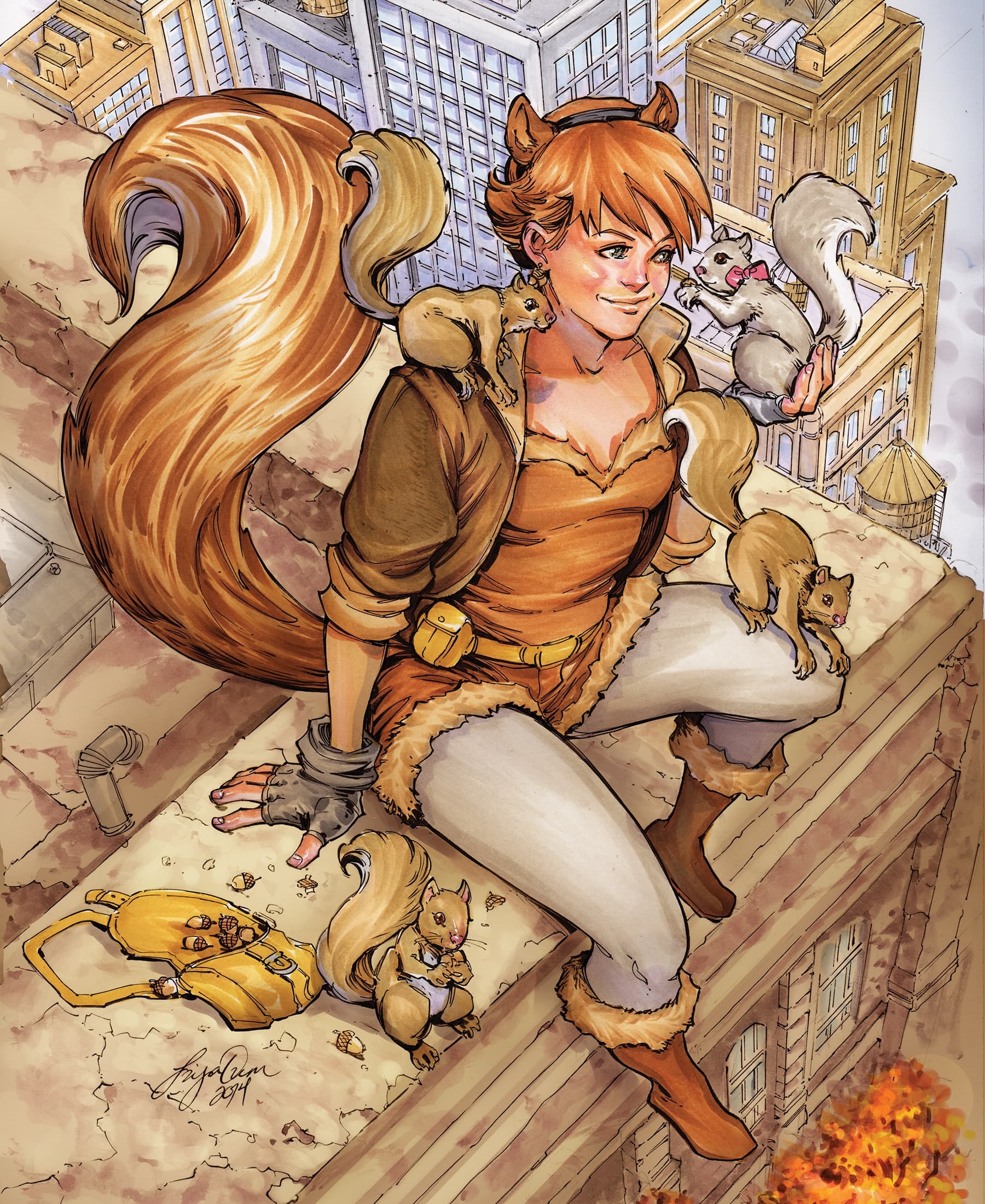 THE UNBEATABLE SQUIRREL GIRL (2015) #1 variant cover by Siya Oum