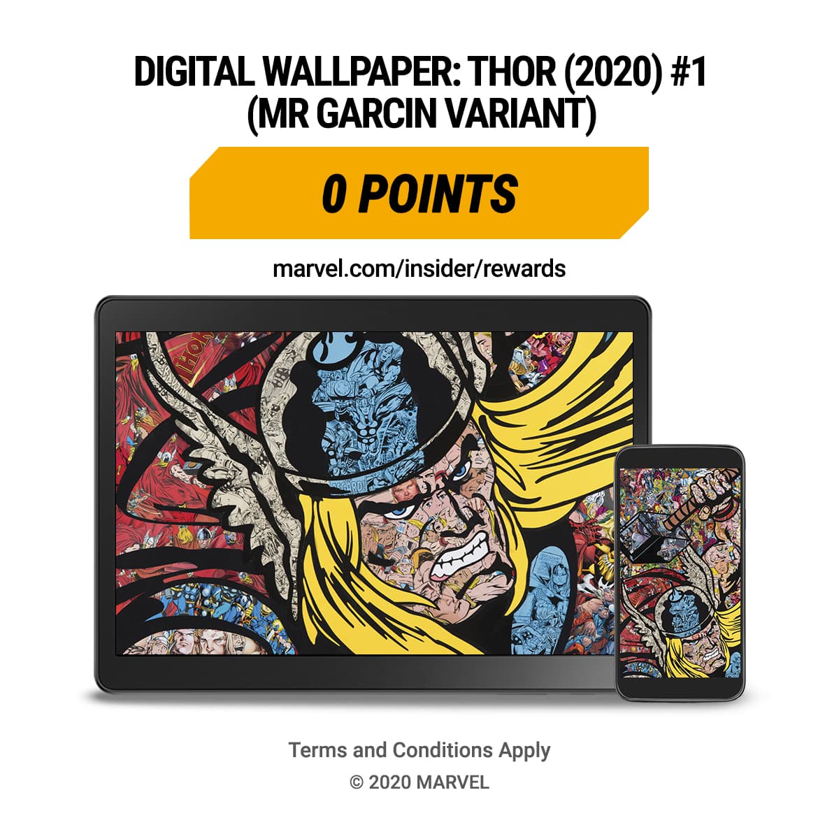 Marvel Insider Marvel Unlimited Reading Challenge MR Garcin Variant Cover THOR (2020) #1 Digital Wallpaper
