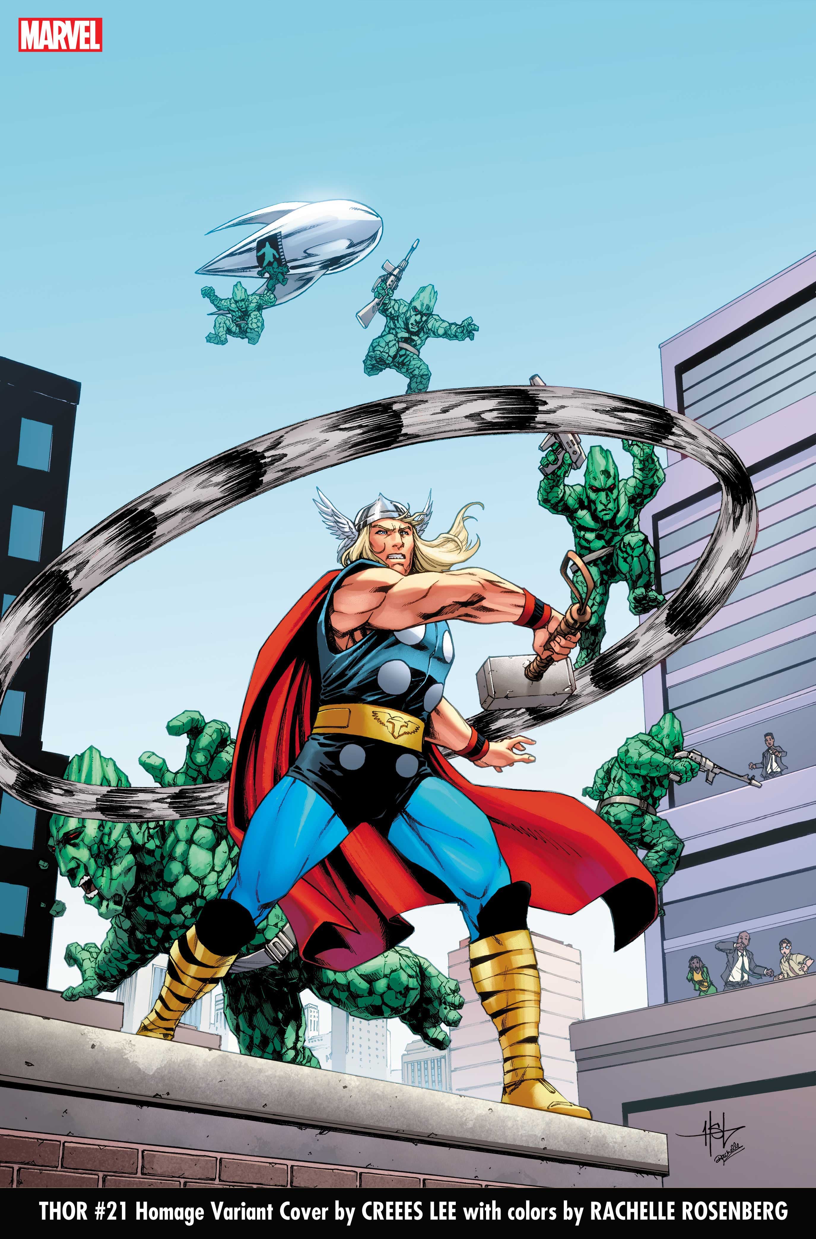 THOR #21 Homage Variant Cover by CREEES LEE with colors by RACHELLE ROSENBERG
