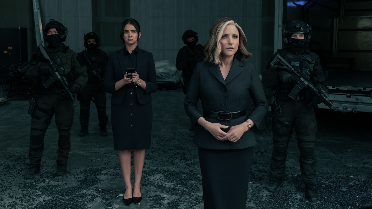 Geraldine Viswanathan and Julia Louis-Dreyfus in 'Thunderbolts*'