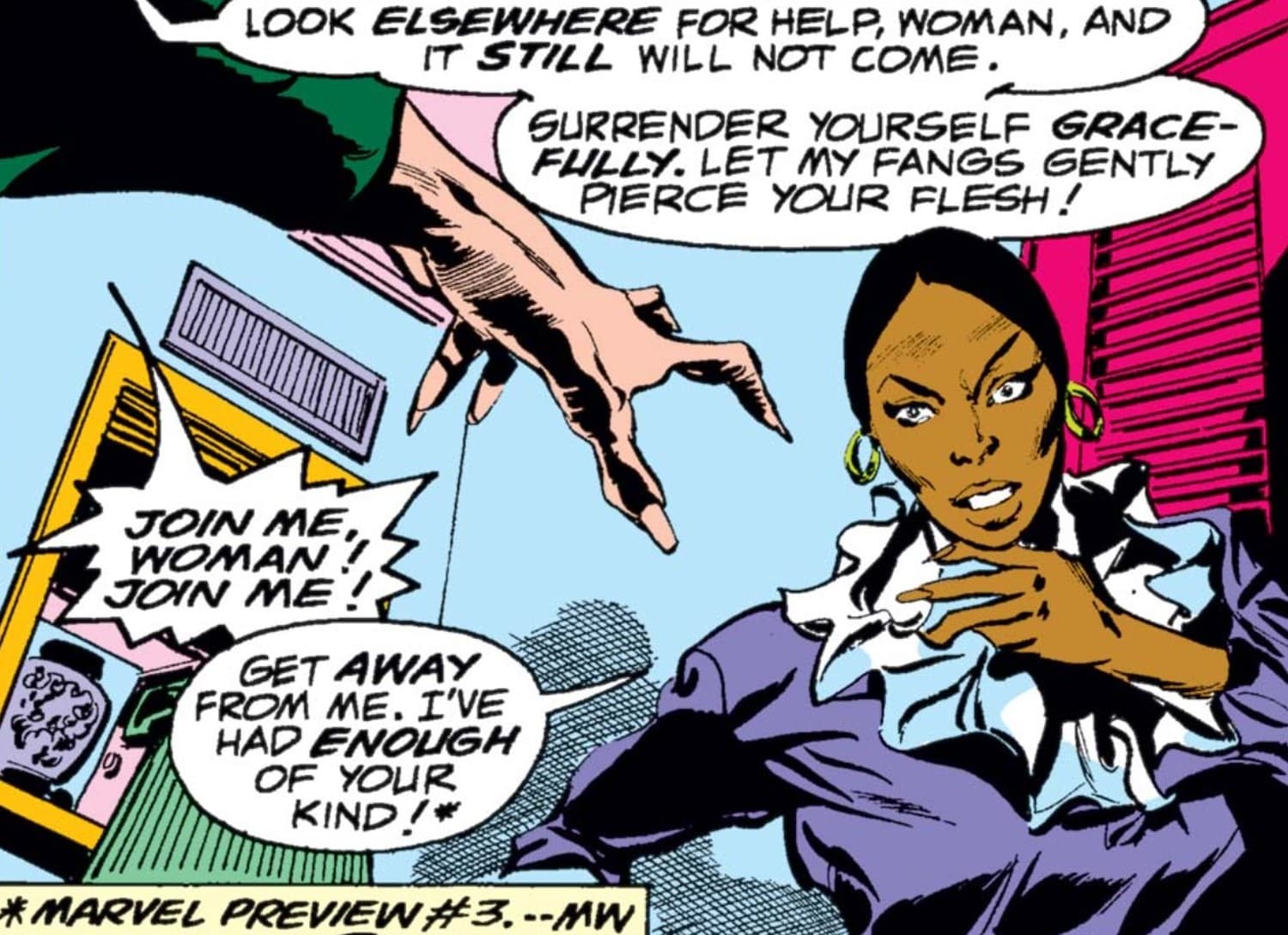 TOMB OF DRACULA (1972) #58 panel by Marv Wolfman and Gene Colan