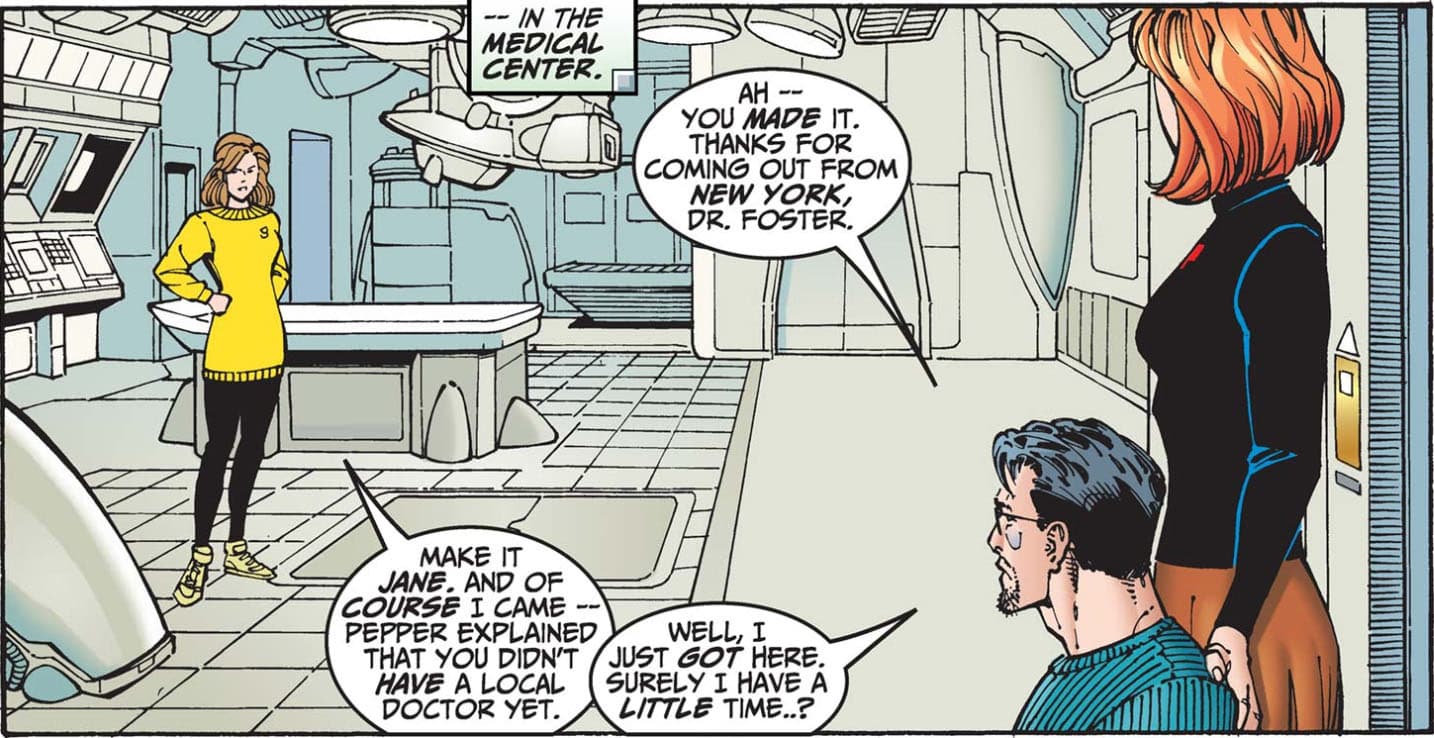 Tony Stark visits Jane Foster