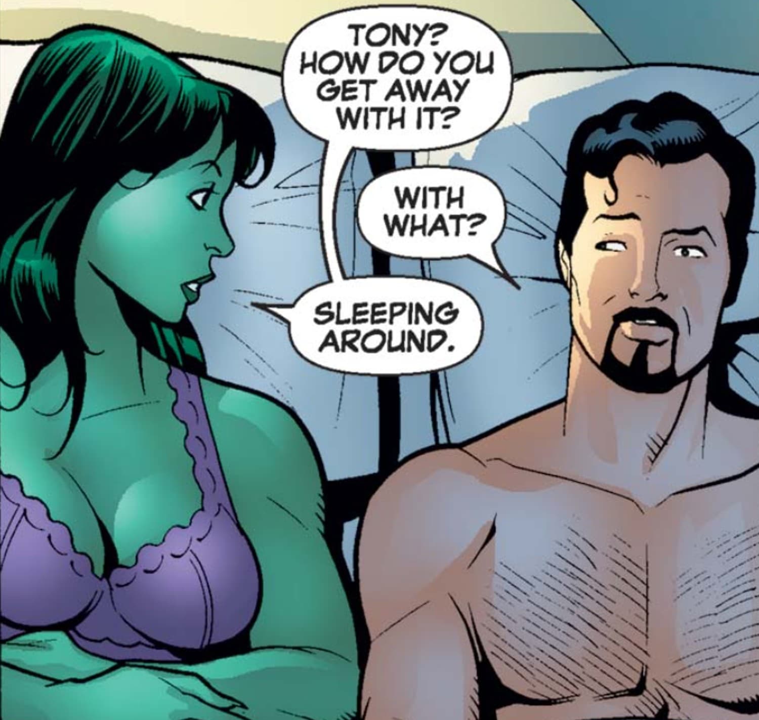 SHE-HULK (2005) #17 panel by Dan Slott and Rick Burchett