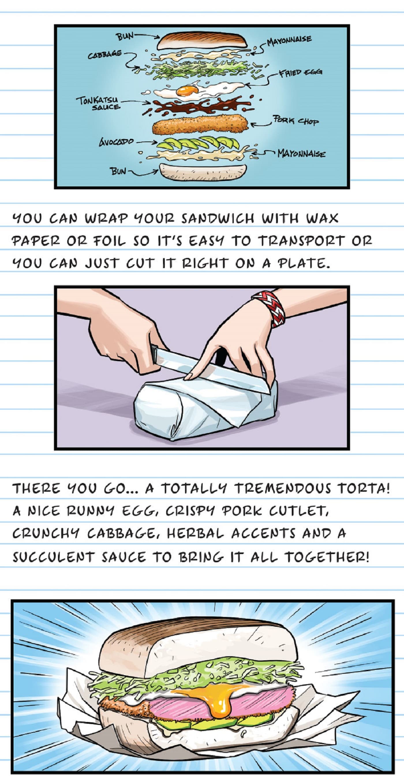 Part of the recipe from Anna's torta.